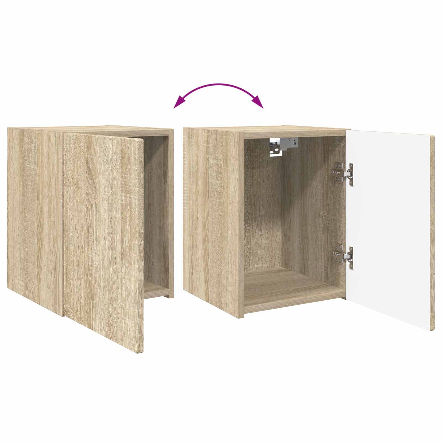 TV Cabinet Set Wall-mounted 4 pcs Sonoma Oak Engineered Wood