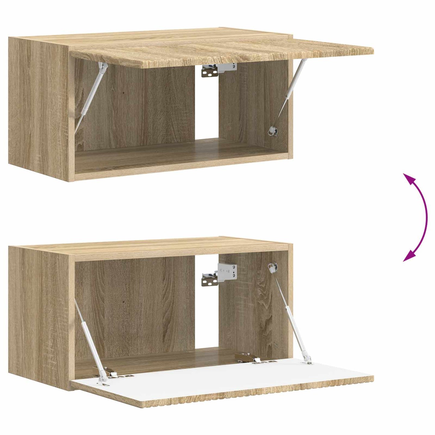 TV Cabinet Set Wall-mounted 4 pcs Sonoma Oak Engineered Wood