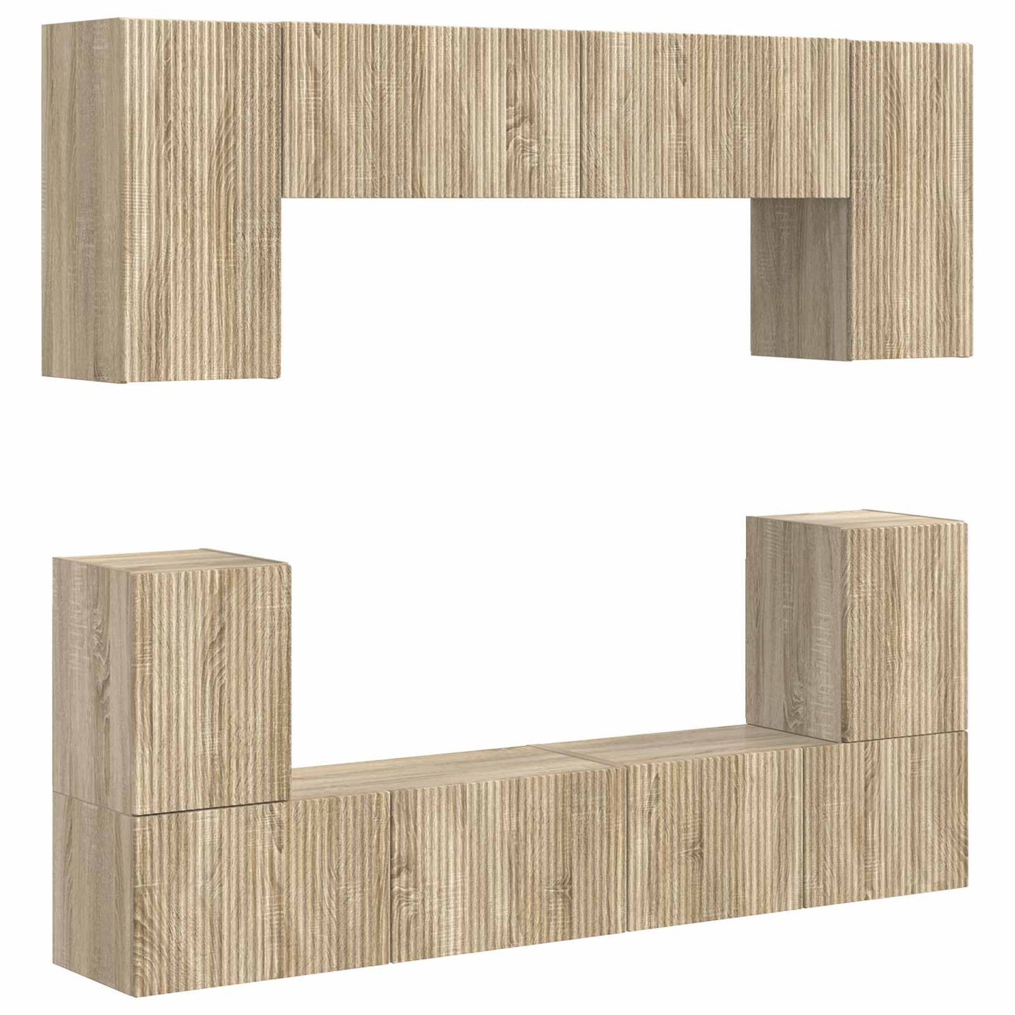 TV Cabinet Set 5 pcs Sonoma Oak Engineered Wood