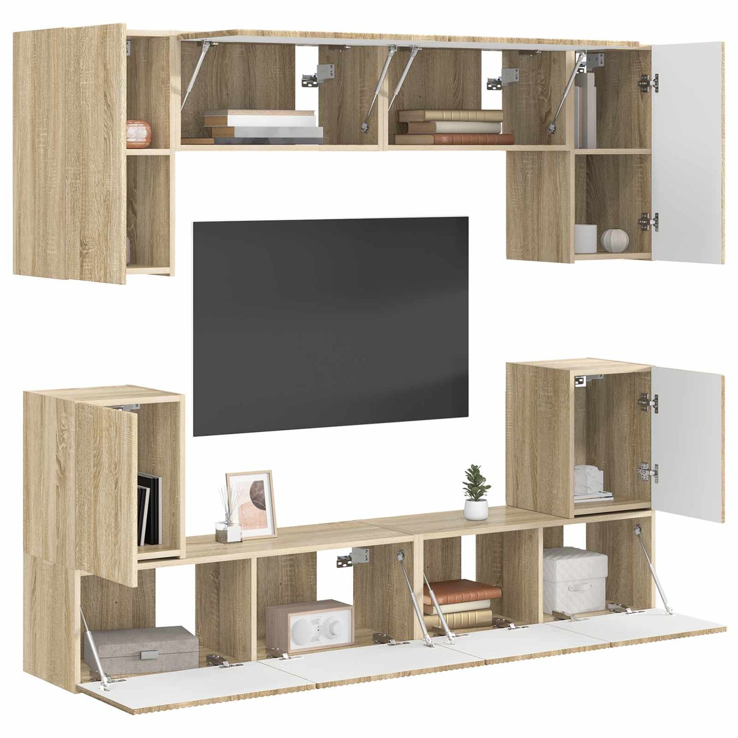 TV Cabinet Set 5 pcs Sonoma Oak Engineered Wood