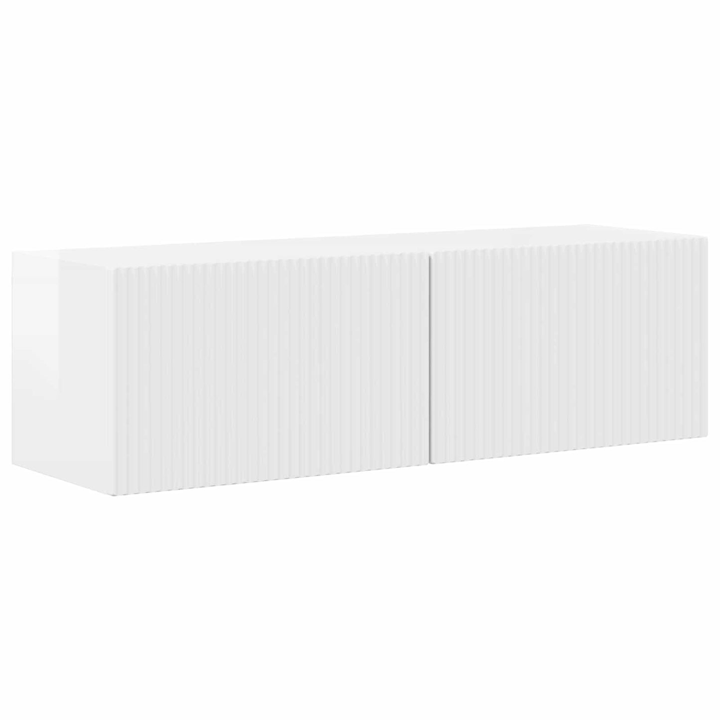 TV Cabinet Set 5 pcs High Gloss White Engineered Wood