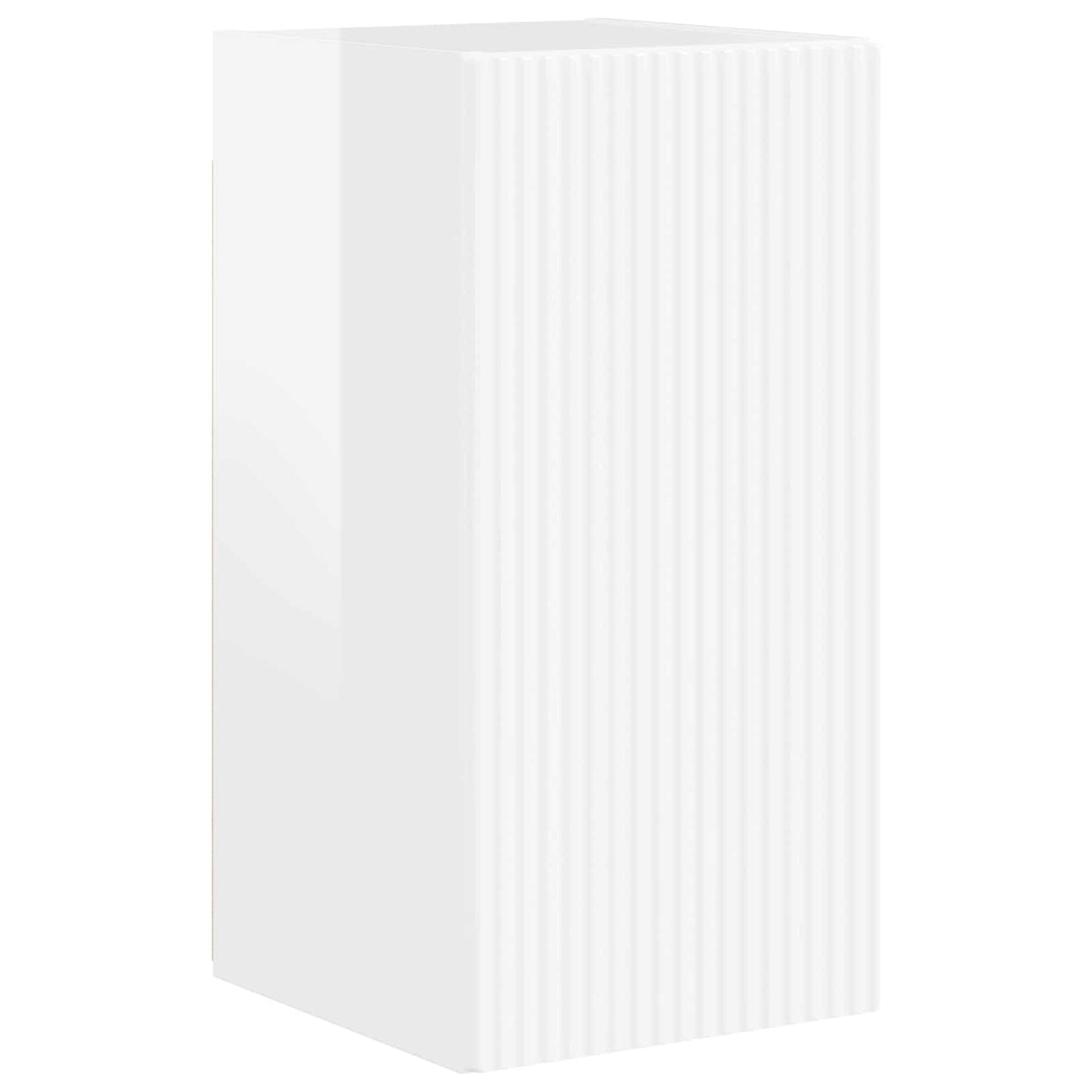 TV Cabinet Set 5 pcs High Gloss White Engineered Wood
