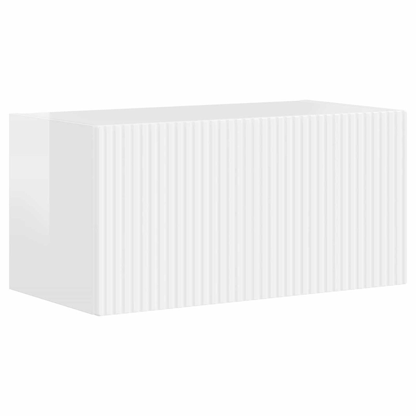 TV Cabinet Set 5 pcs High Gloss White Engineered Wood