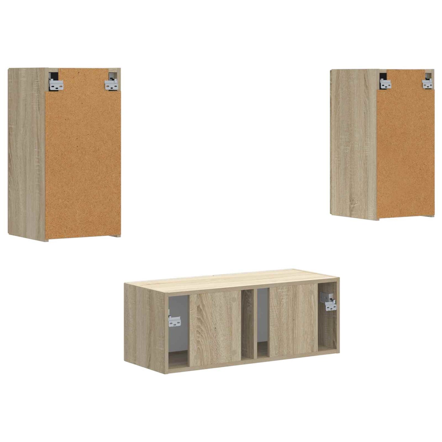 TV Cabinet Set Wall-mounted 6 pcs Sonoma Oak Engineered Wood