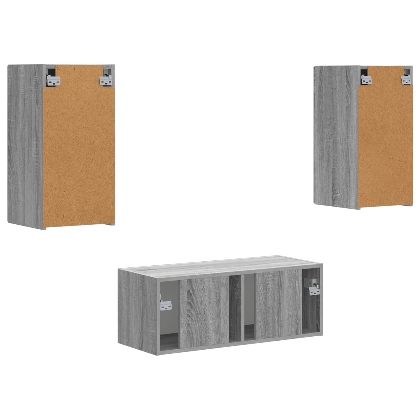 TV Cabinet Set Wall-mounted 6 pcs Grey Sonoma Engineered Wood