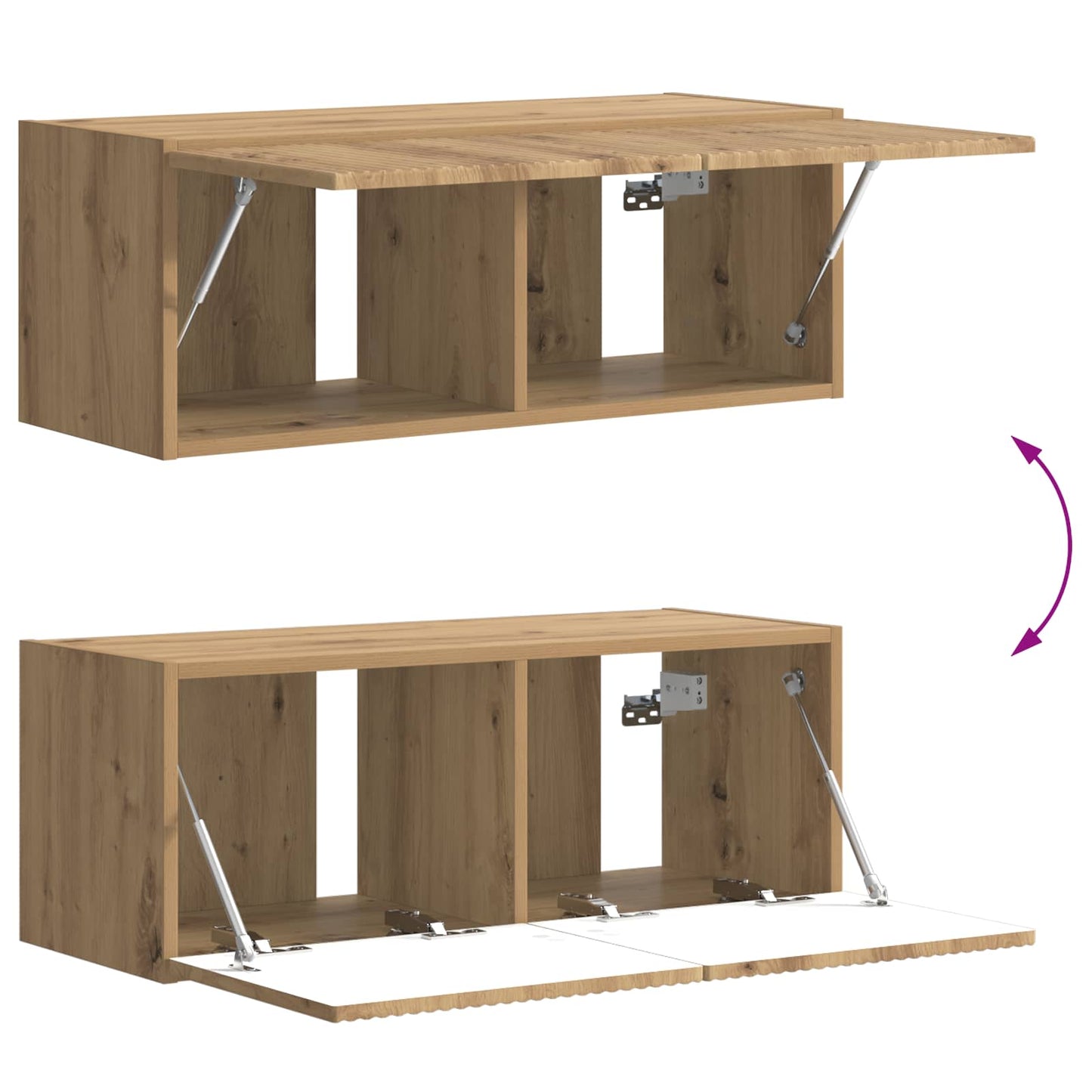 TV Cabinet Set 6 pcs Artisan Oak Engineered Wood
