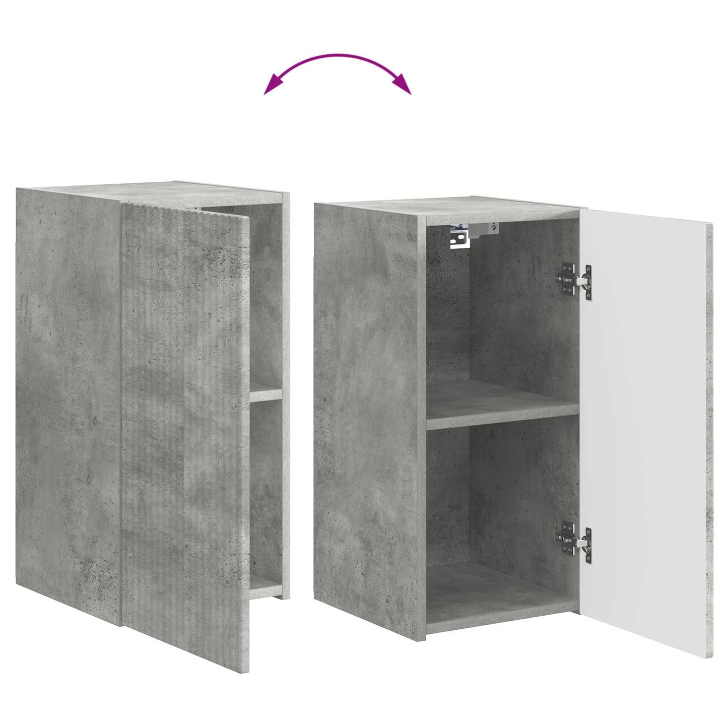 TV Cabinet Set Wall-mounted 5 pcs Concrete Grey Engineered Wood