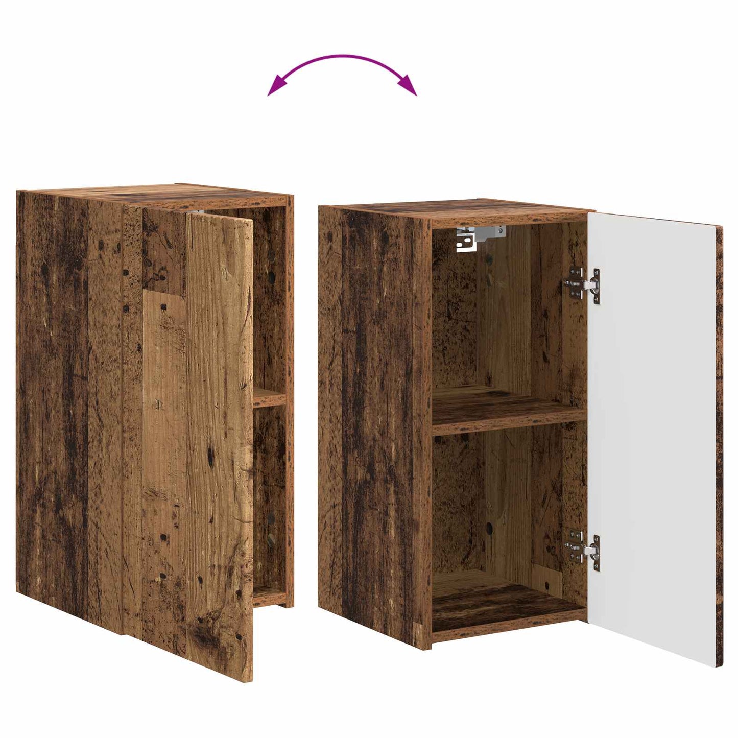 TV Cabinet Set Wall-mounted 5 pcs Old Wood Engineered Wood