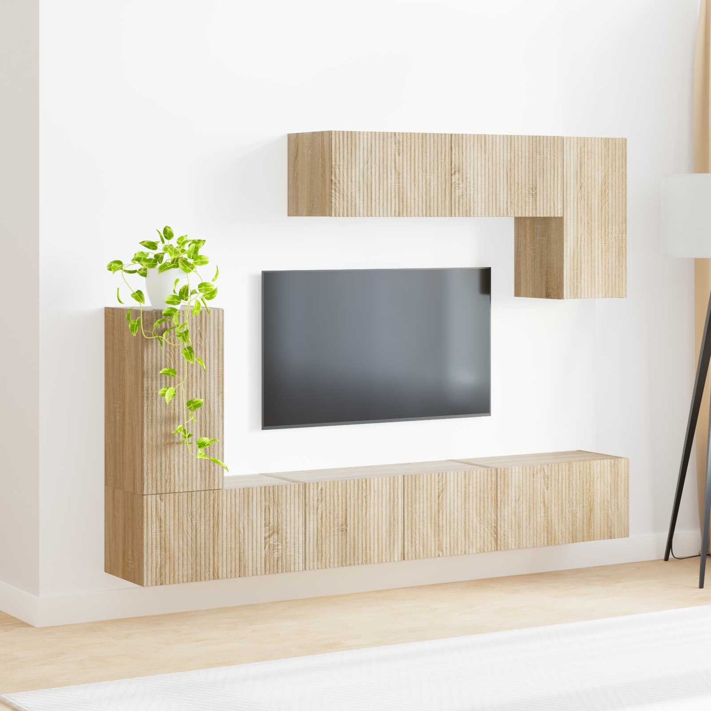 TV Cabinet Set 4 pcs Sonoma Oak Engineered Wood