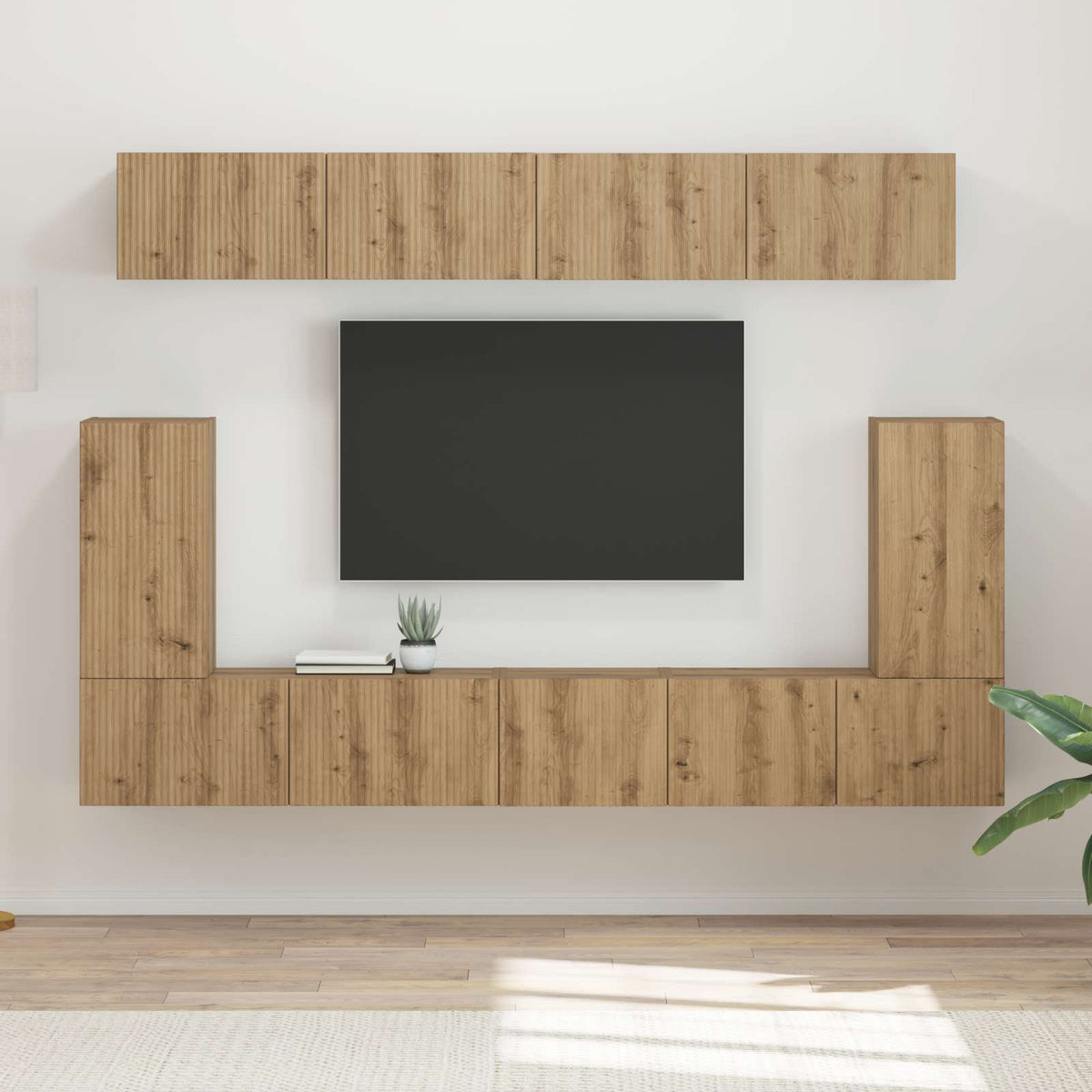 TV Cabinet Set 5 pcs Artisan Oak Engineered Wood