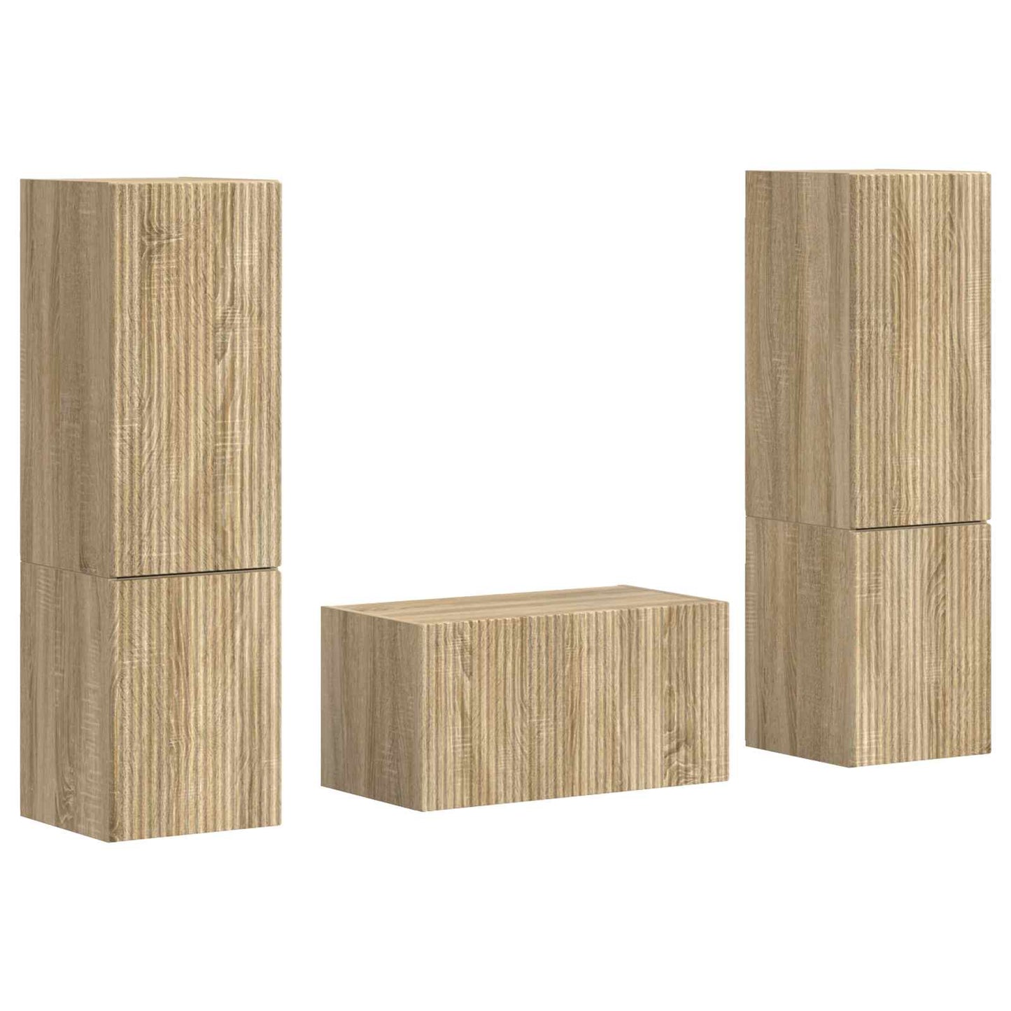 TV Cabinet Set 5 pcs Sonoma Oak Engineered Wood