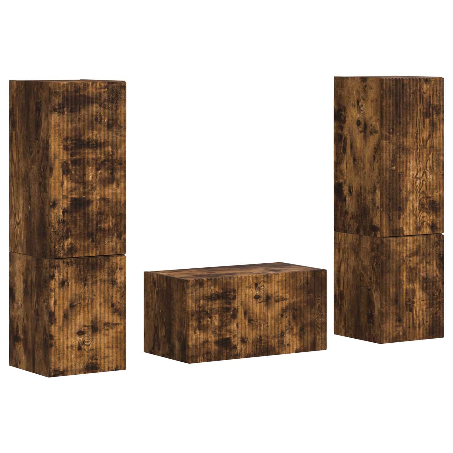 TV Cabinet Set 5 pcs Smoked Oak Engineered Wood