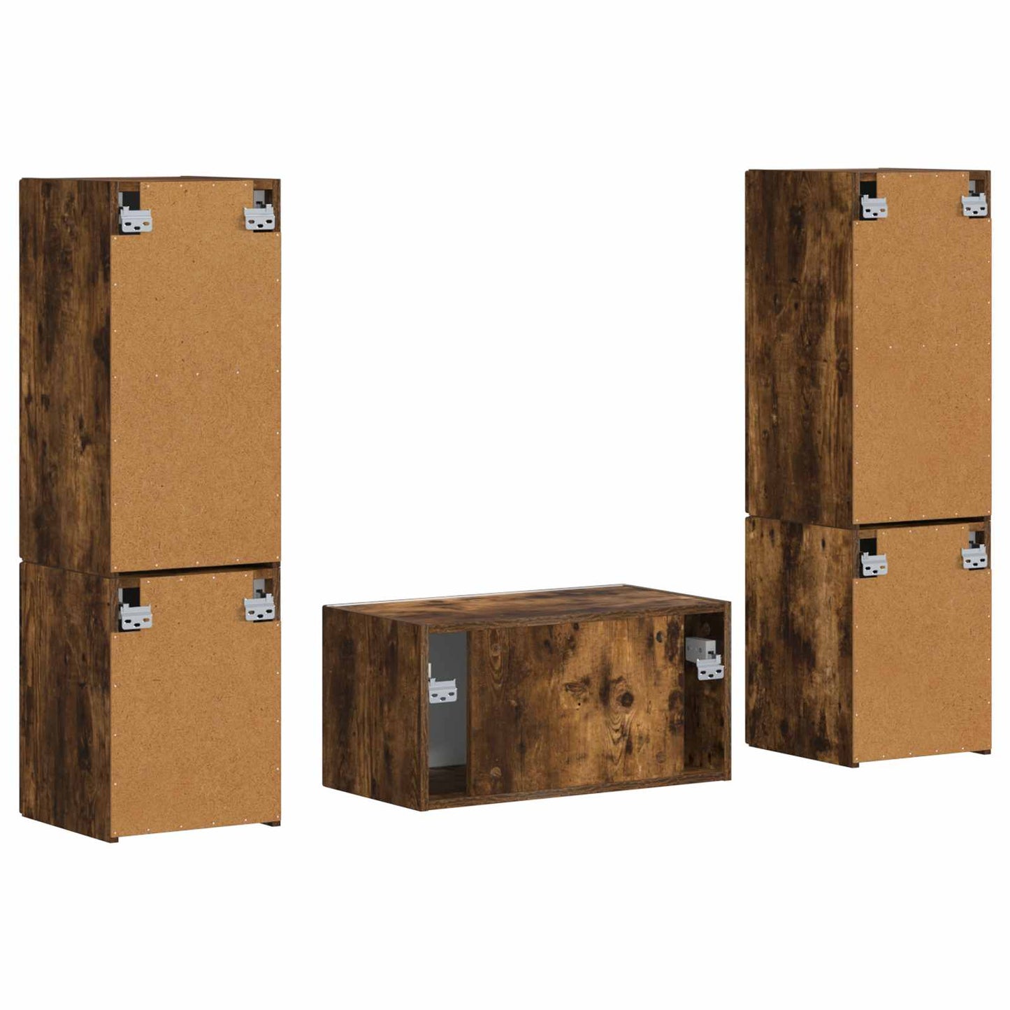 TV Cabinet Set 5 pcs Smoked Oak Engineered Wood