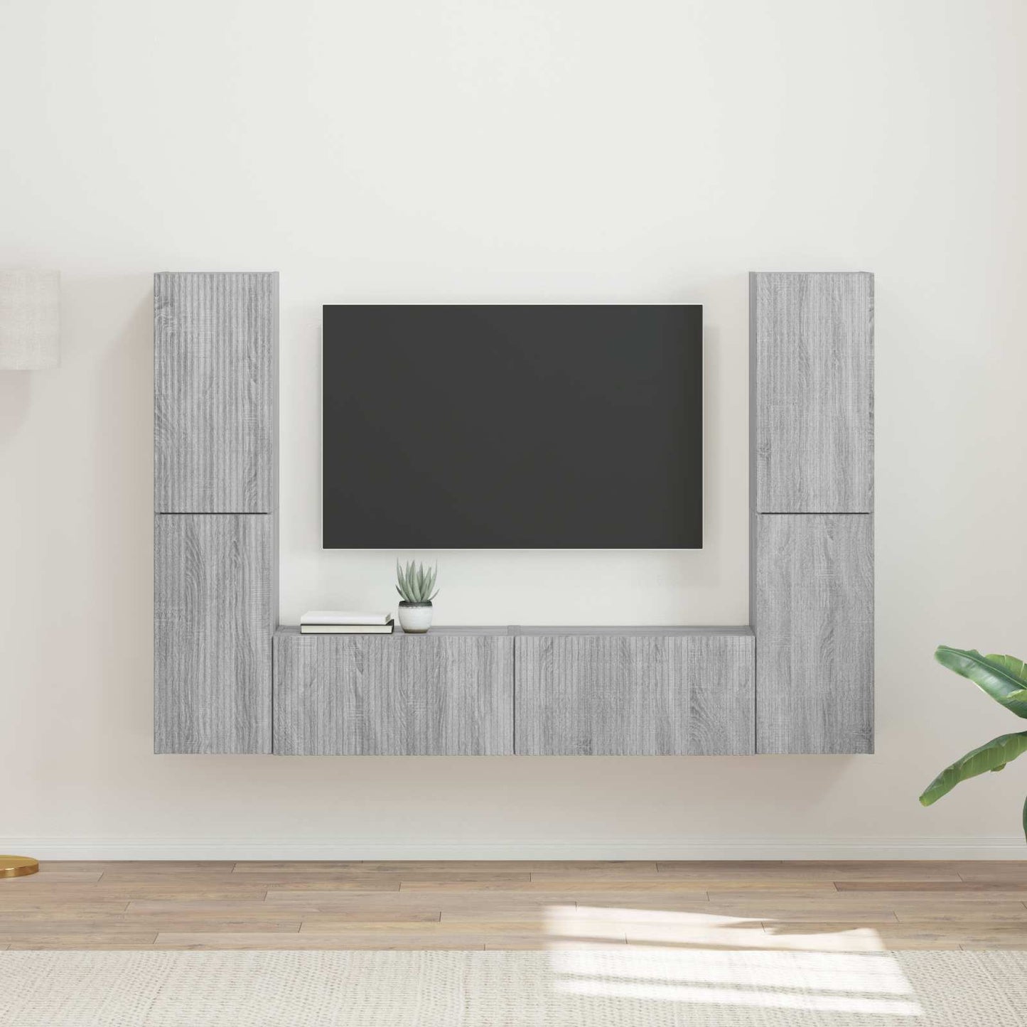 TV Cabinet Set 6 pcs Grey Sonoma Engineered Wood
