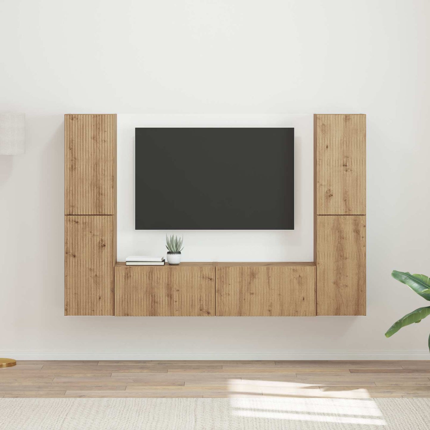 TV Cabinet Set 6 pcs Artisan Oak Engineered Wood