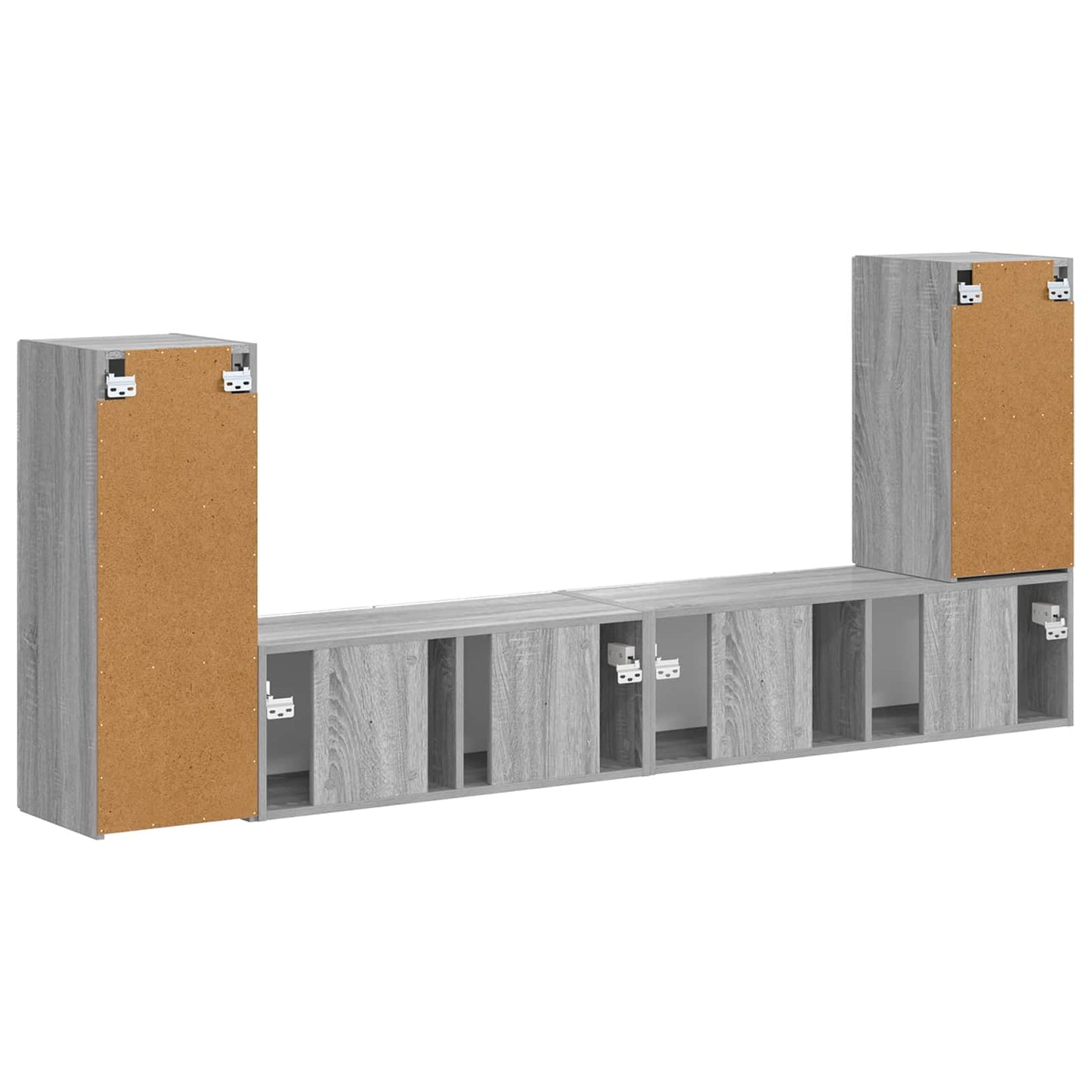 TV Cabinet Set 4 pcs Grey Sonoma Engineered Wood