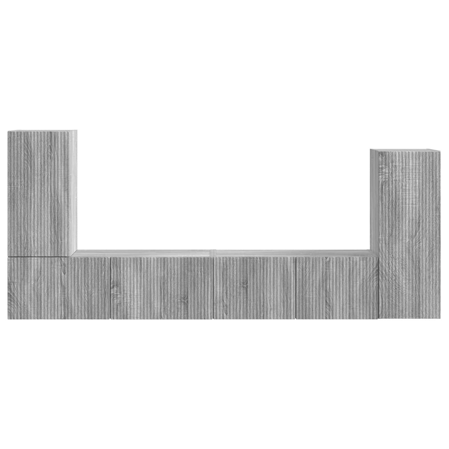 TV Cabinet Set 4 pcs Grey Sonoma Engineered Wood