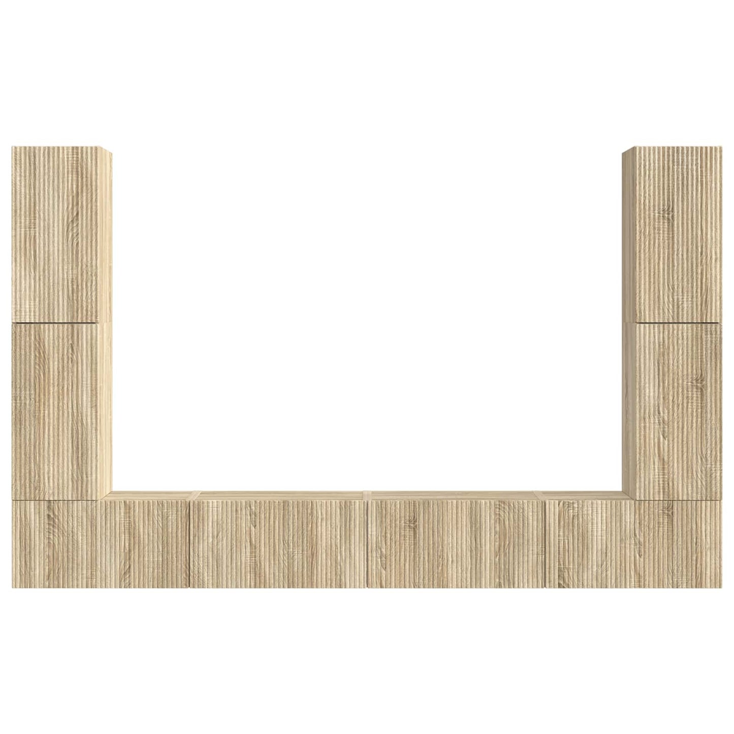 TV Cabinet Set 8 pcs Sonoma Oak Engineered Wood