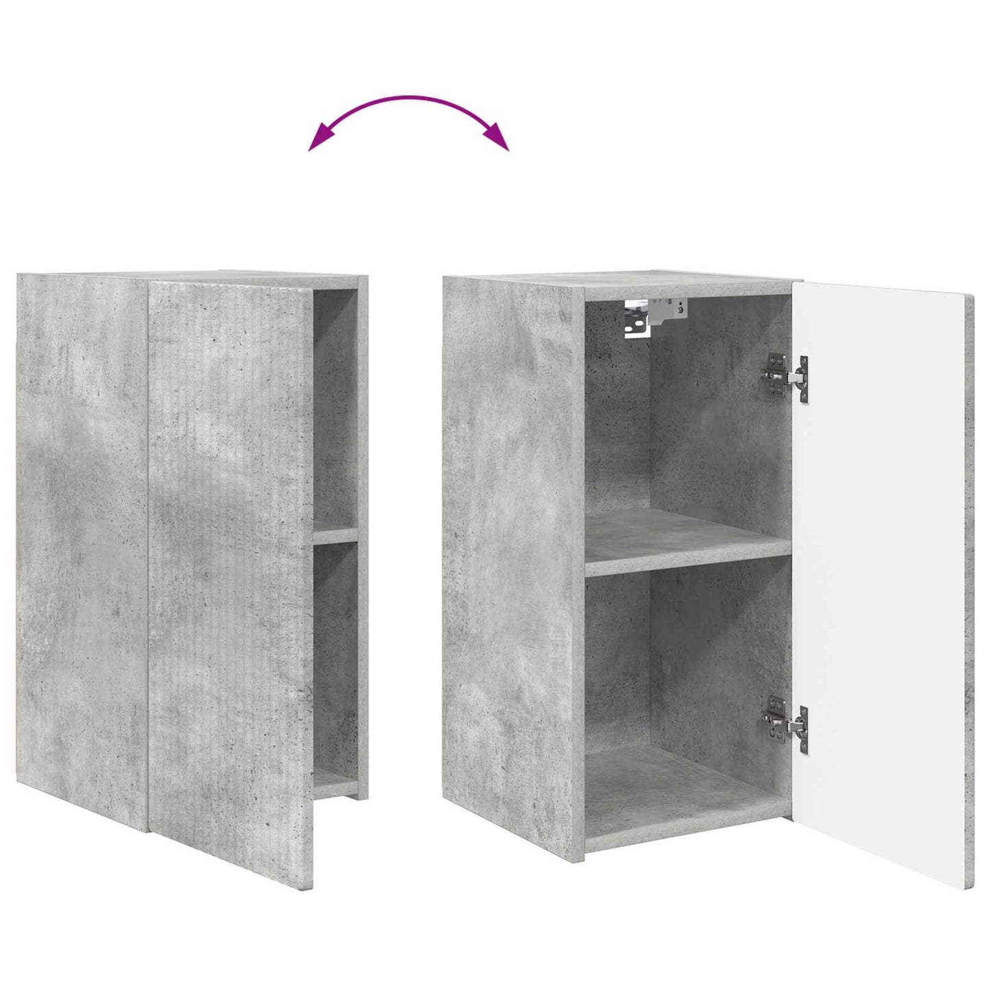 TV Cabinet Set 8 pcs Concrete Grey Engineered Wood
