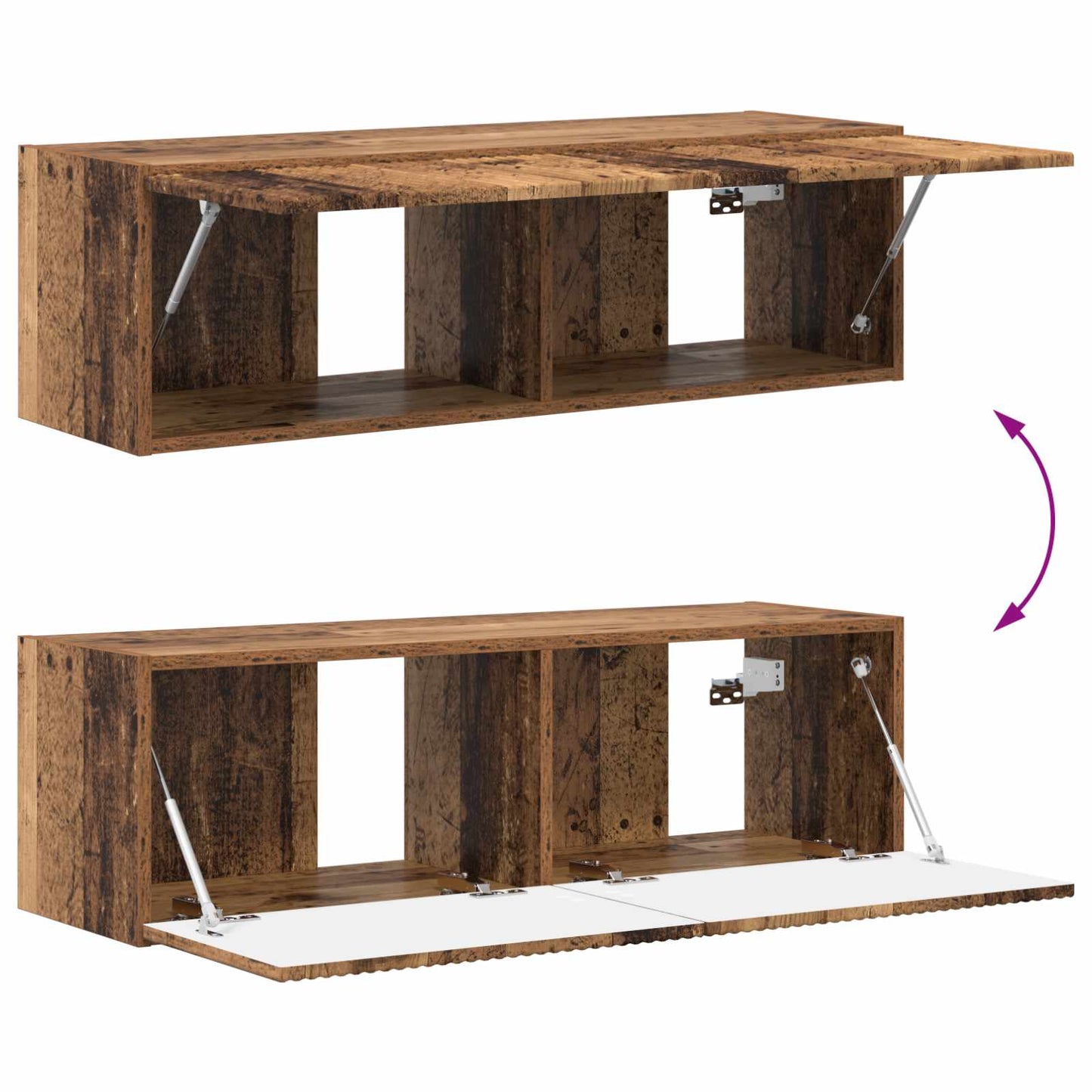 TV Cabinet 8 pcs Old Wood