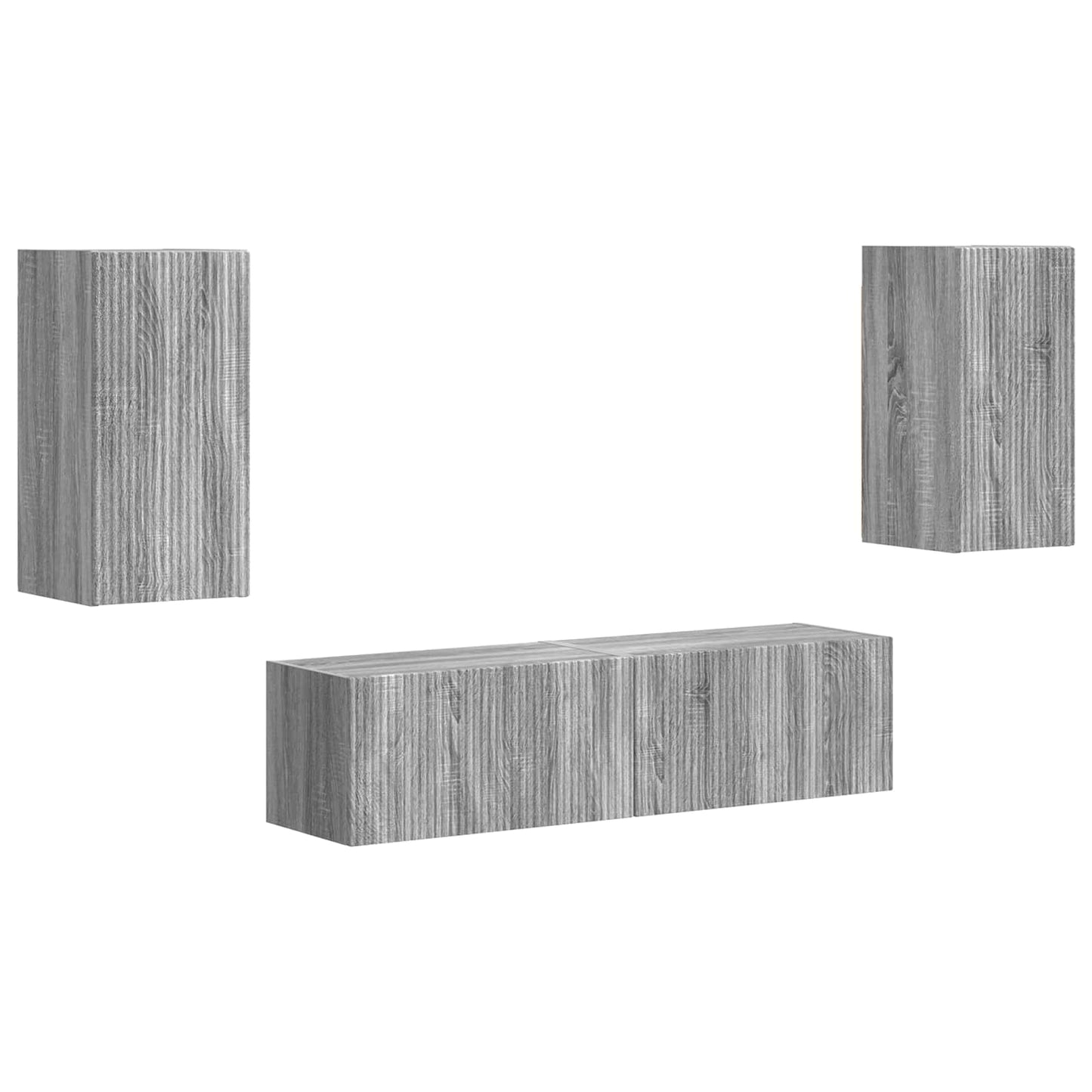 TV Cabinet Set 4 pcs Grey Sonoma Engineered Wood