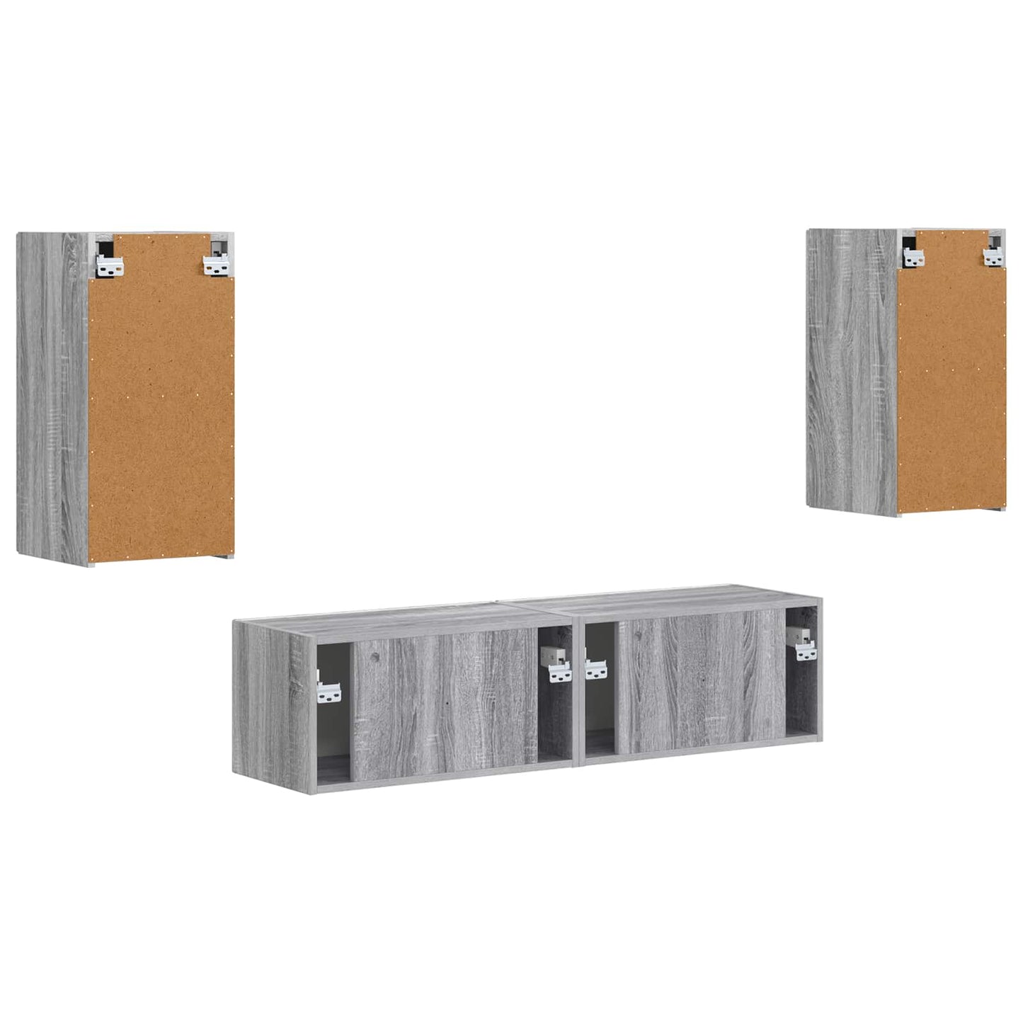 TV Cabinet Set 4 pcs Grey Sonoma Engineered Wood