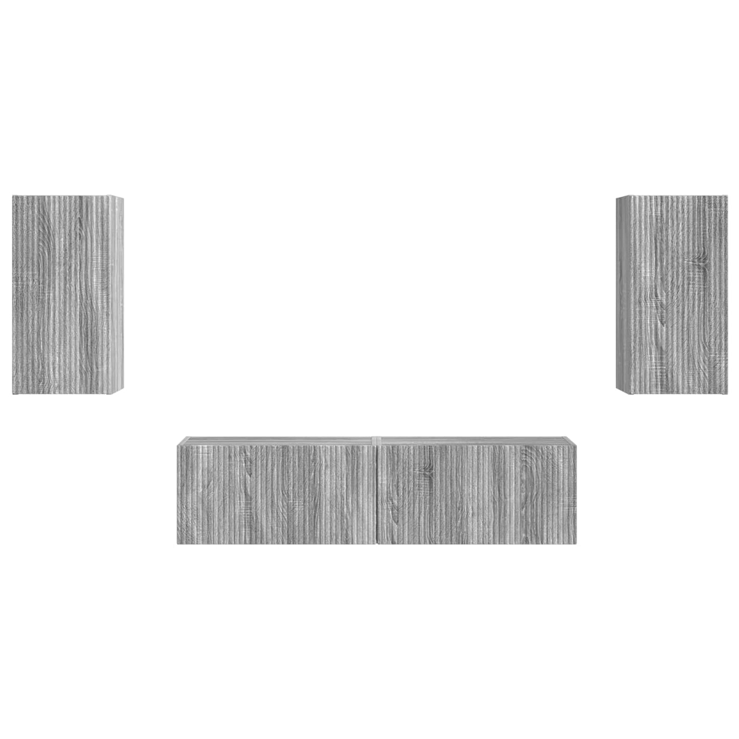 TV Cabinet Set 4 pcs Grey Sonoma Engineered Wood