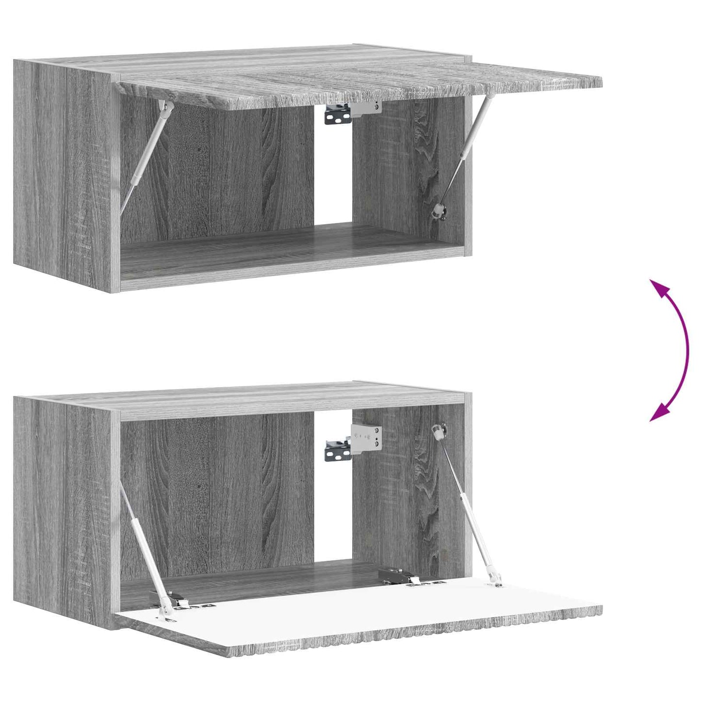 TV Cabinet Set 4 pcs Grey Sonoma Engineered Wood