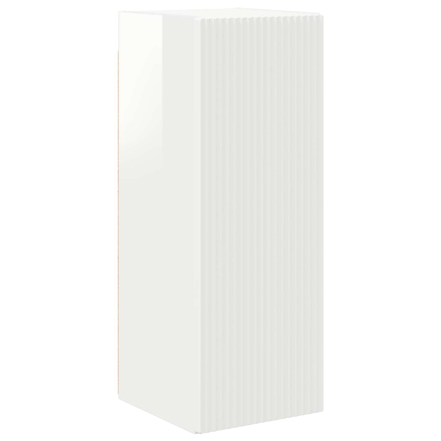 TV Cabinet Set 4 pcs High Gloss White Engineered Wood