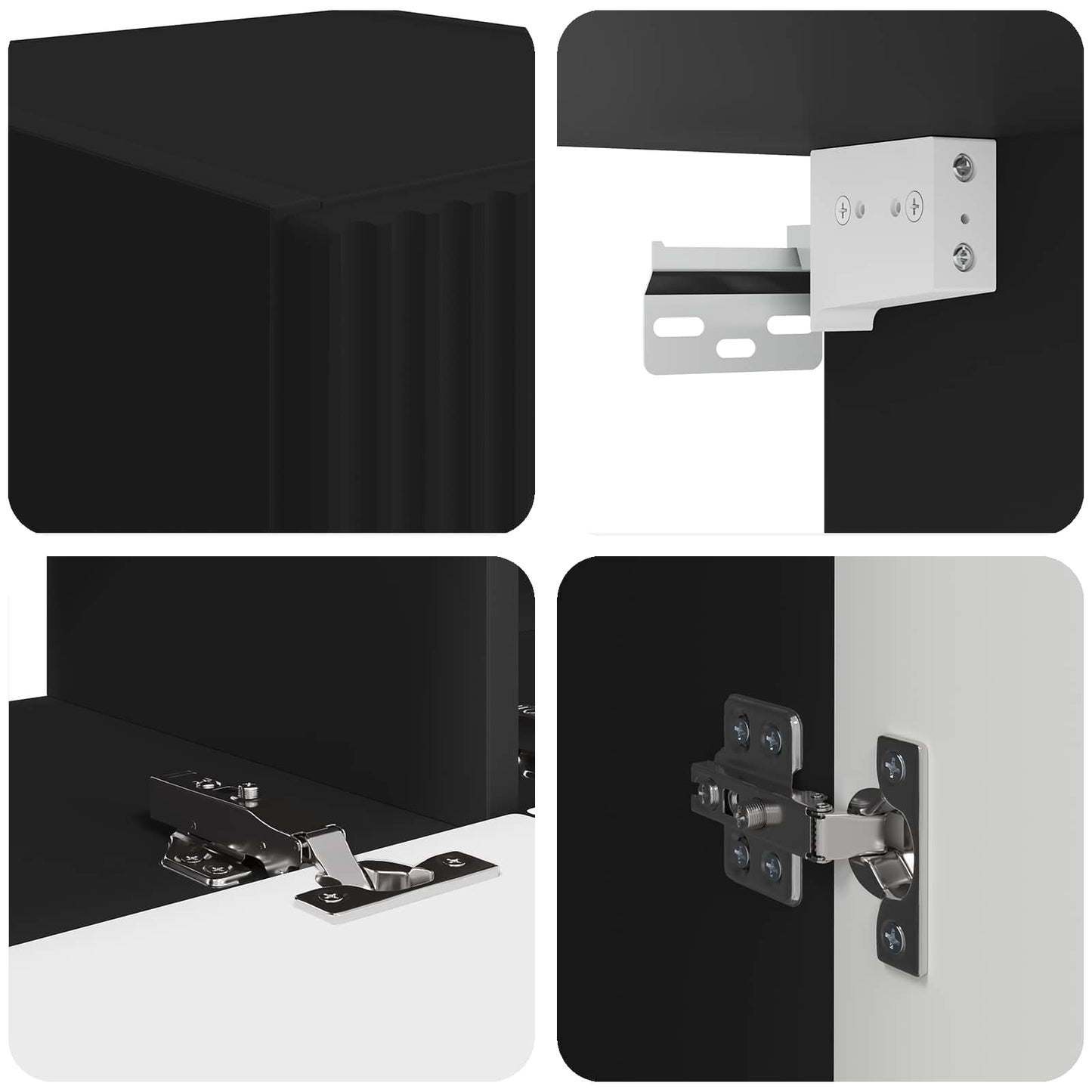 TV Cabinet 5 pcs Black