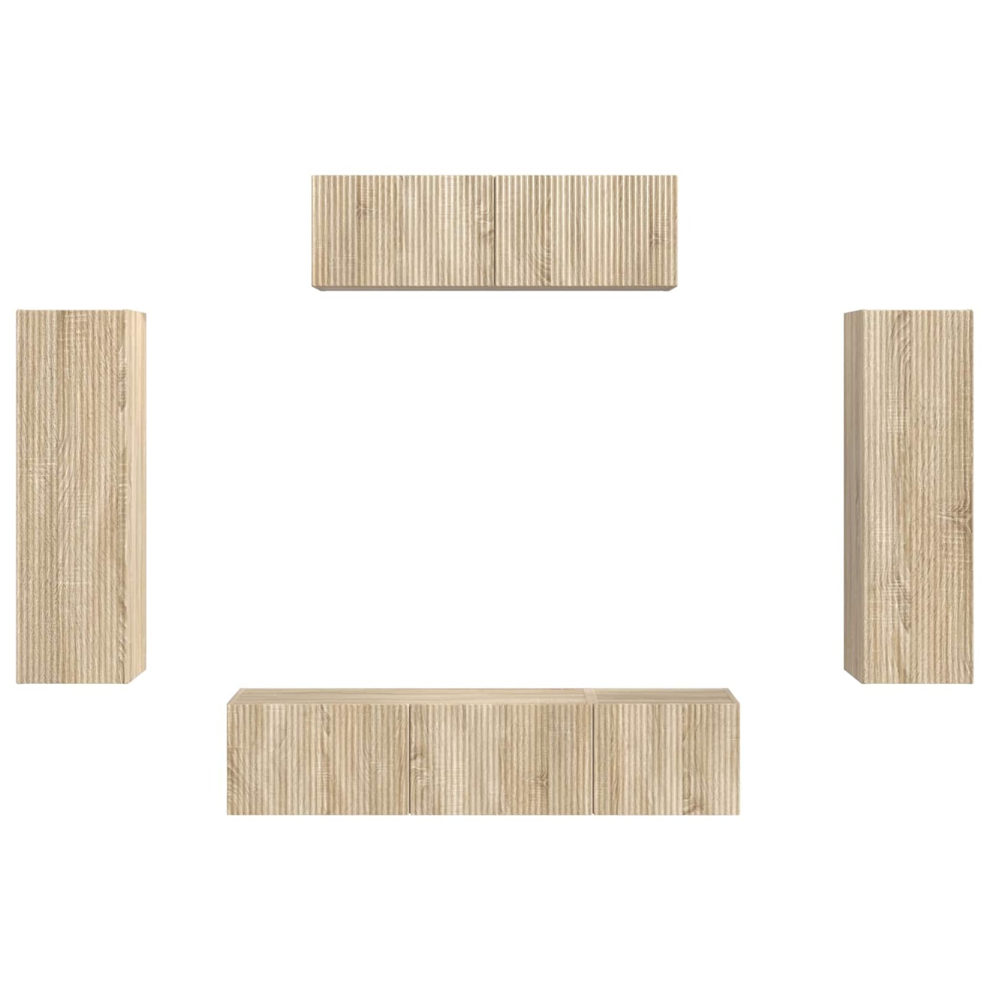 TV Cabinet 5 pcs Sonoma Oak