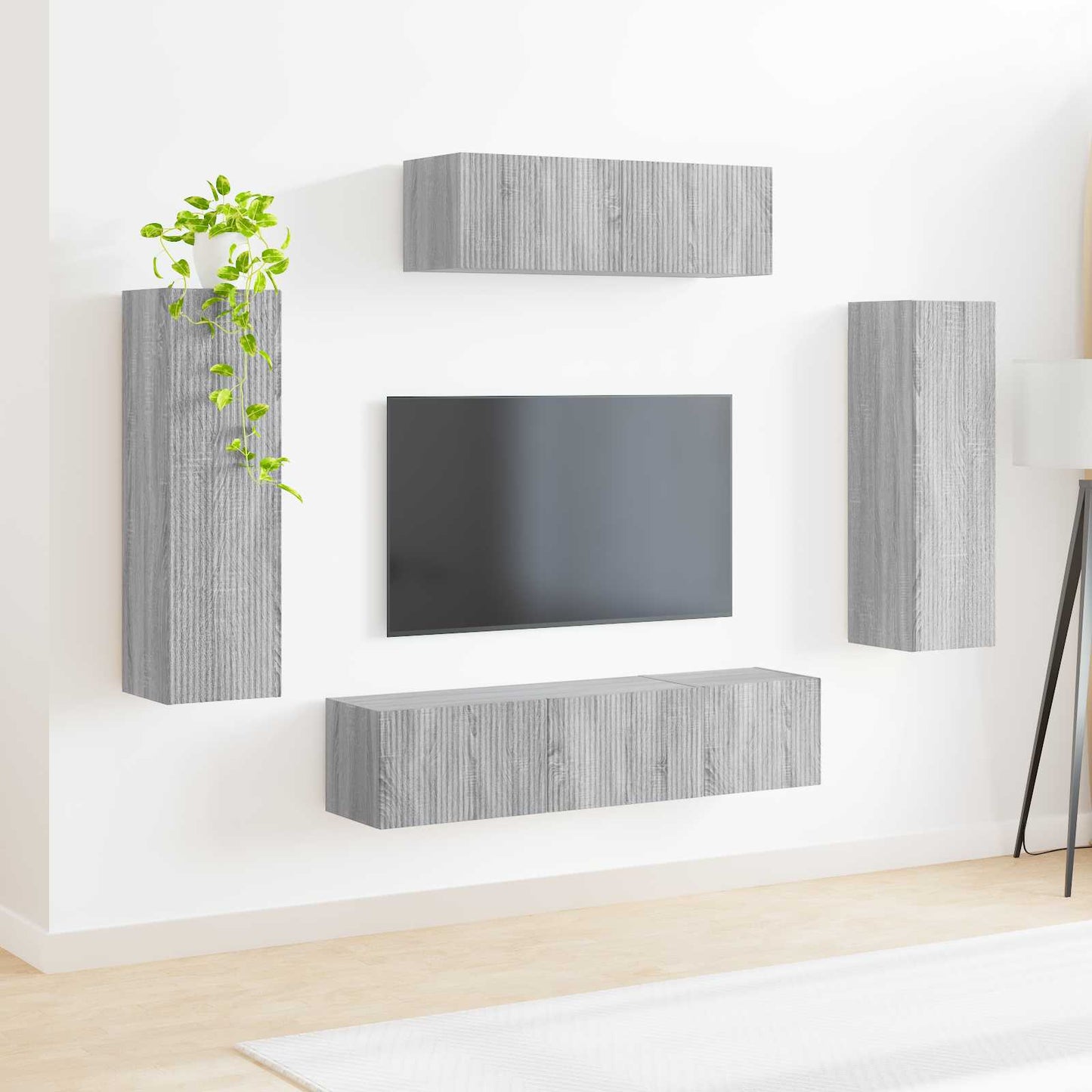 TV Cabinet 5 pcs Grey Sonoma