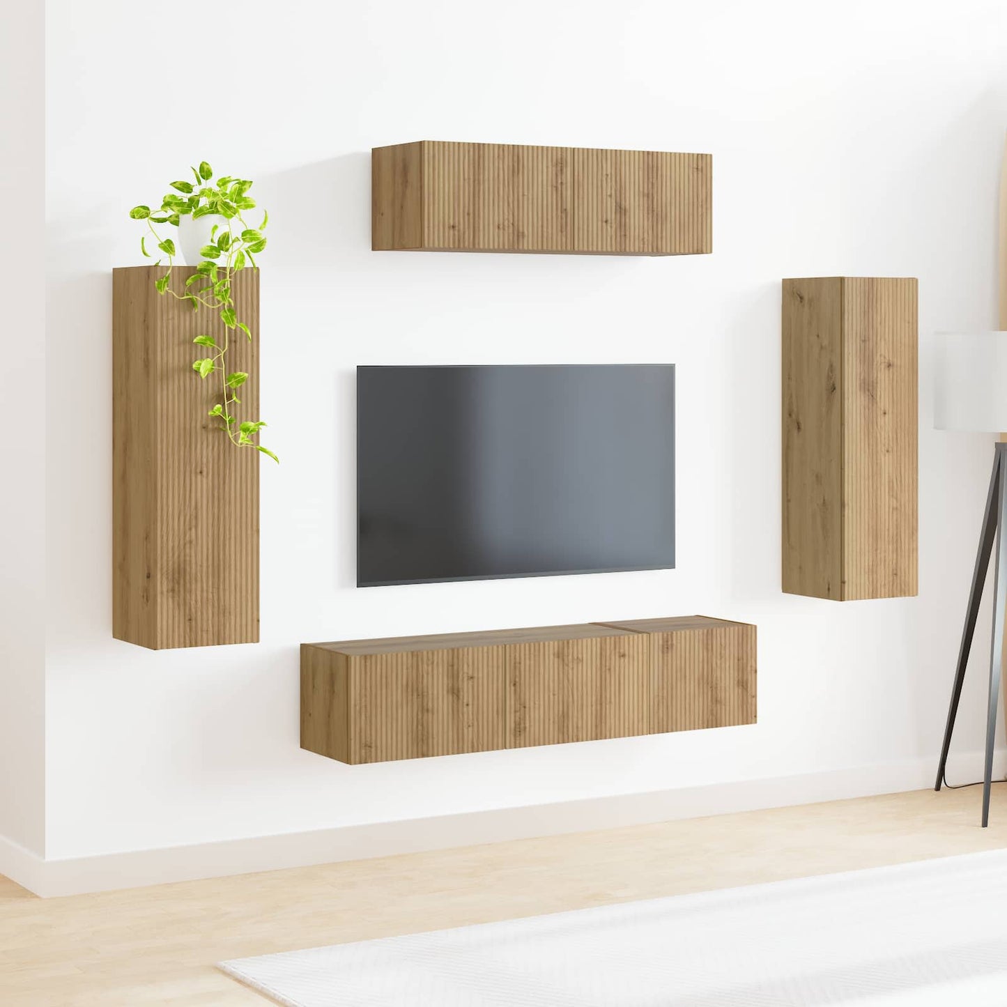 TV Cabinet 5 pcs Artisan Oak