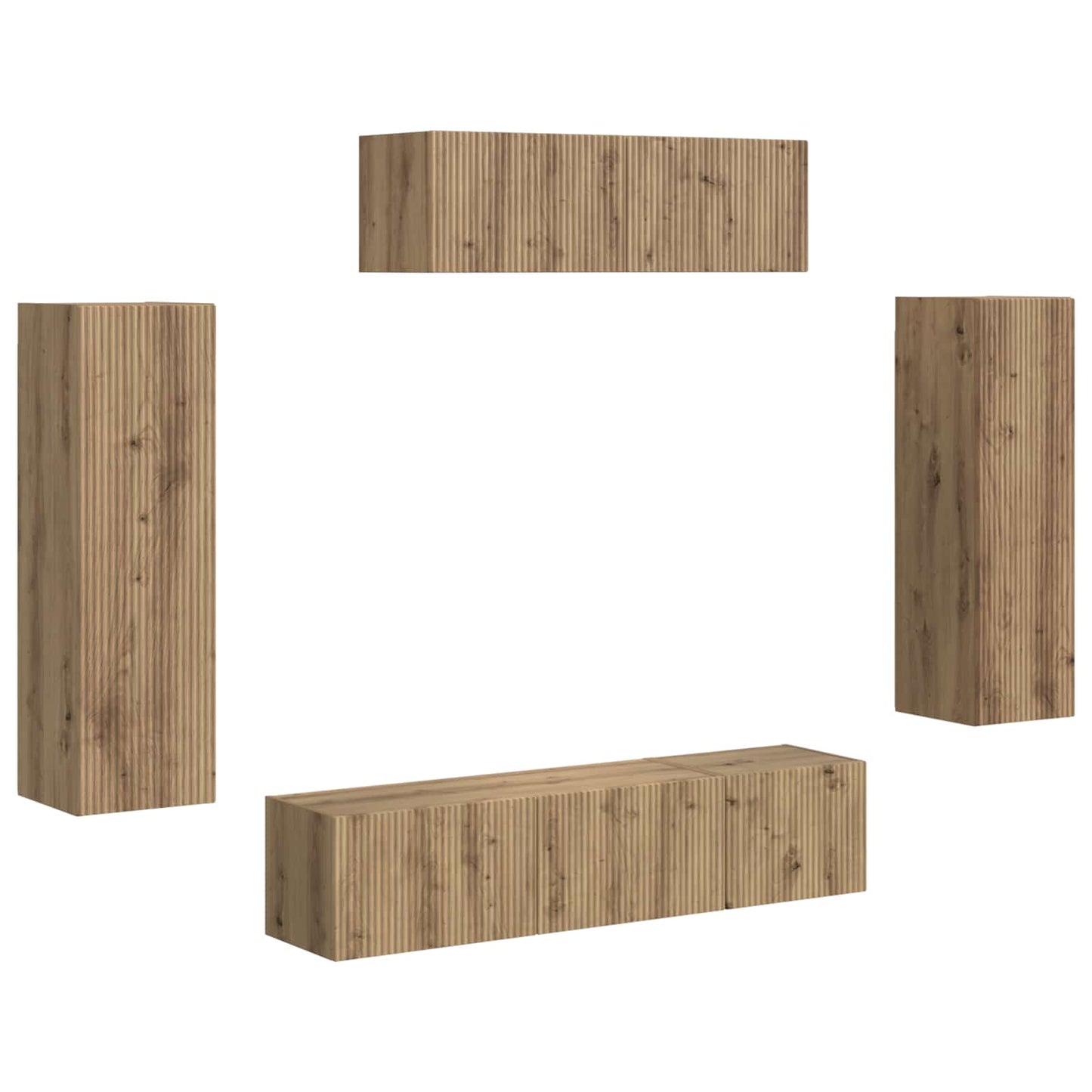 TV Cabinet 5 pcs Artisan Oak