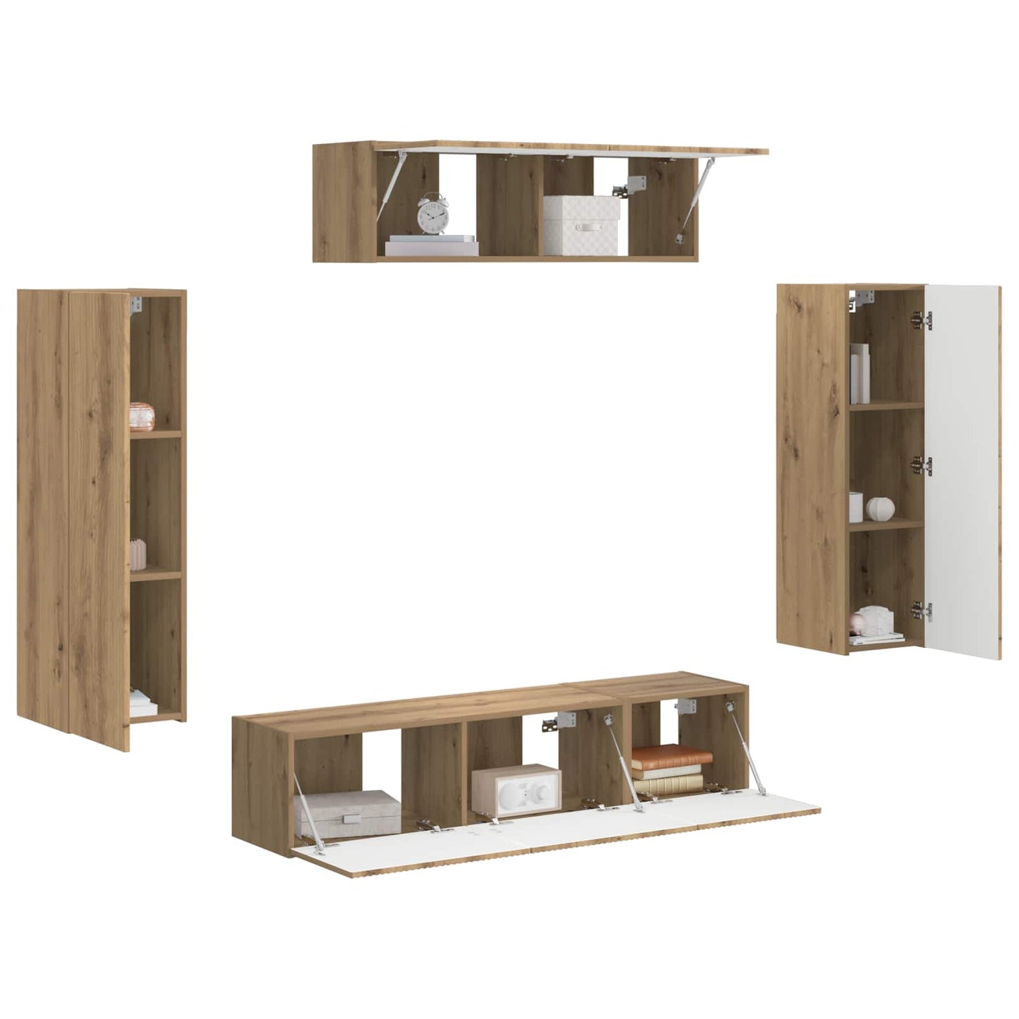 TV Cabinet 5 pcs Artisan Oak