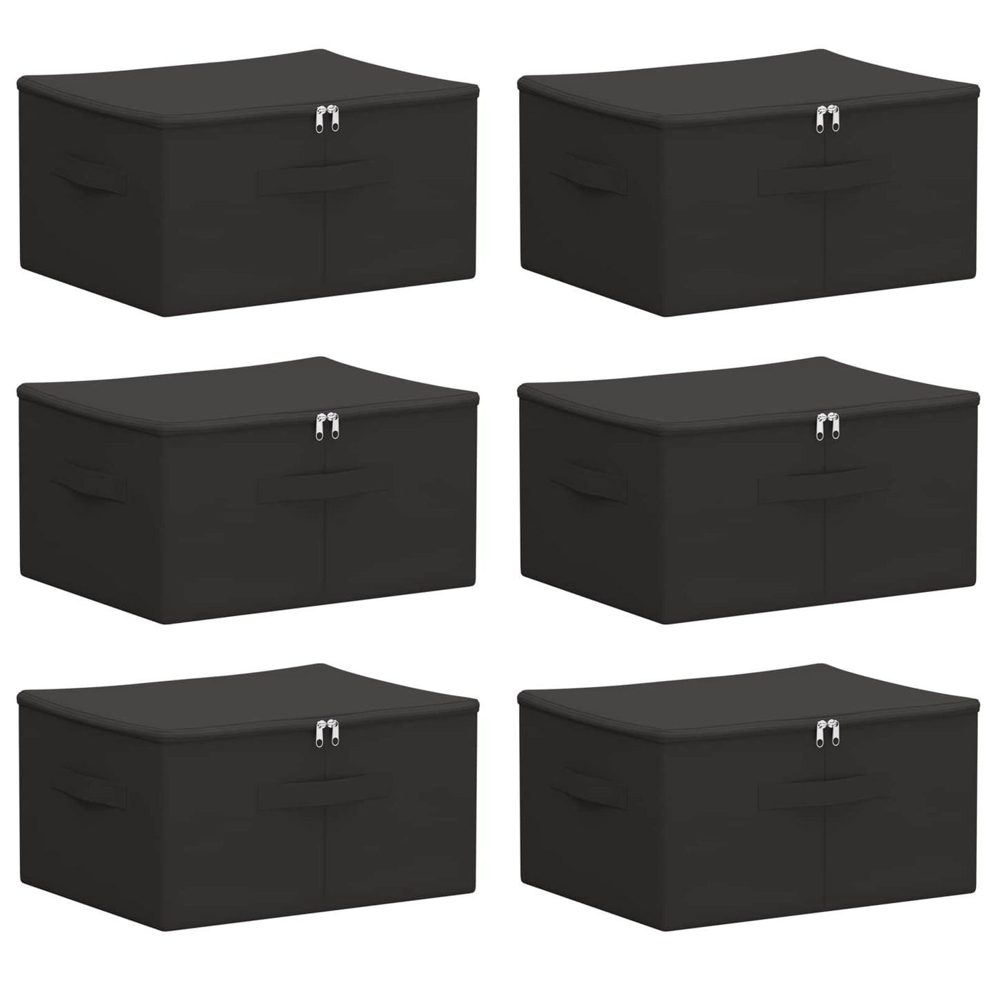 Storage Box 6 pcs Anthracite 43 x 34 x 23 cm Non-woven fabric