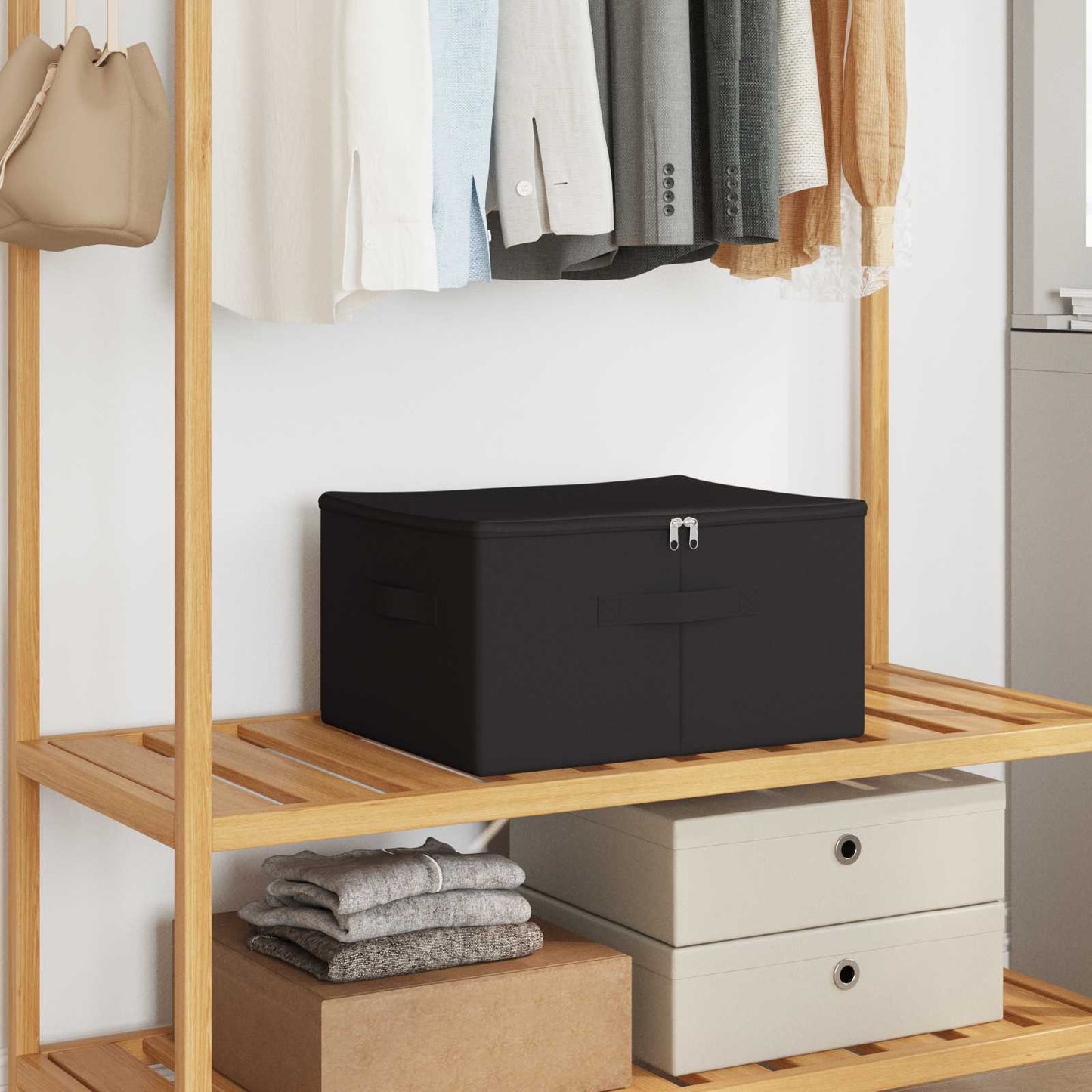 Storage Box 24 pcs Anthracite 43 x 34 x 23 cm Non-woven fabric