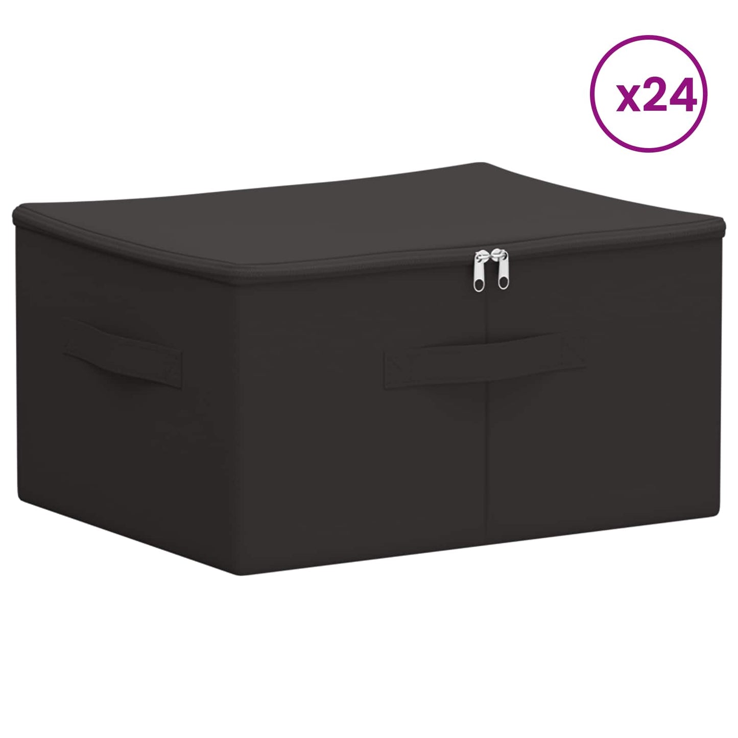 Storage Box 24 pcs Anthracite 43 x 34 x 23 cm Non-woven fabric