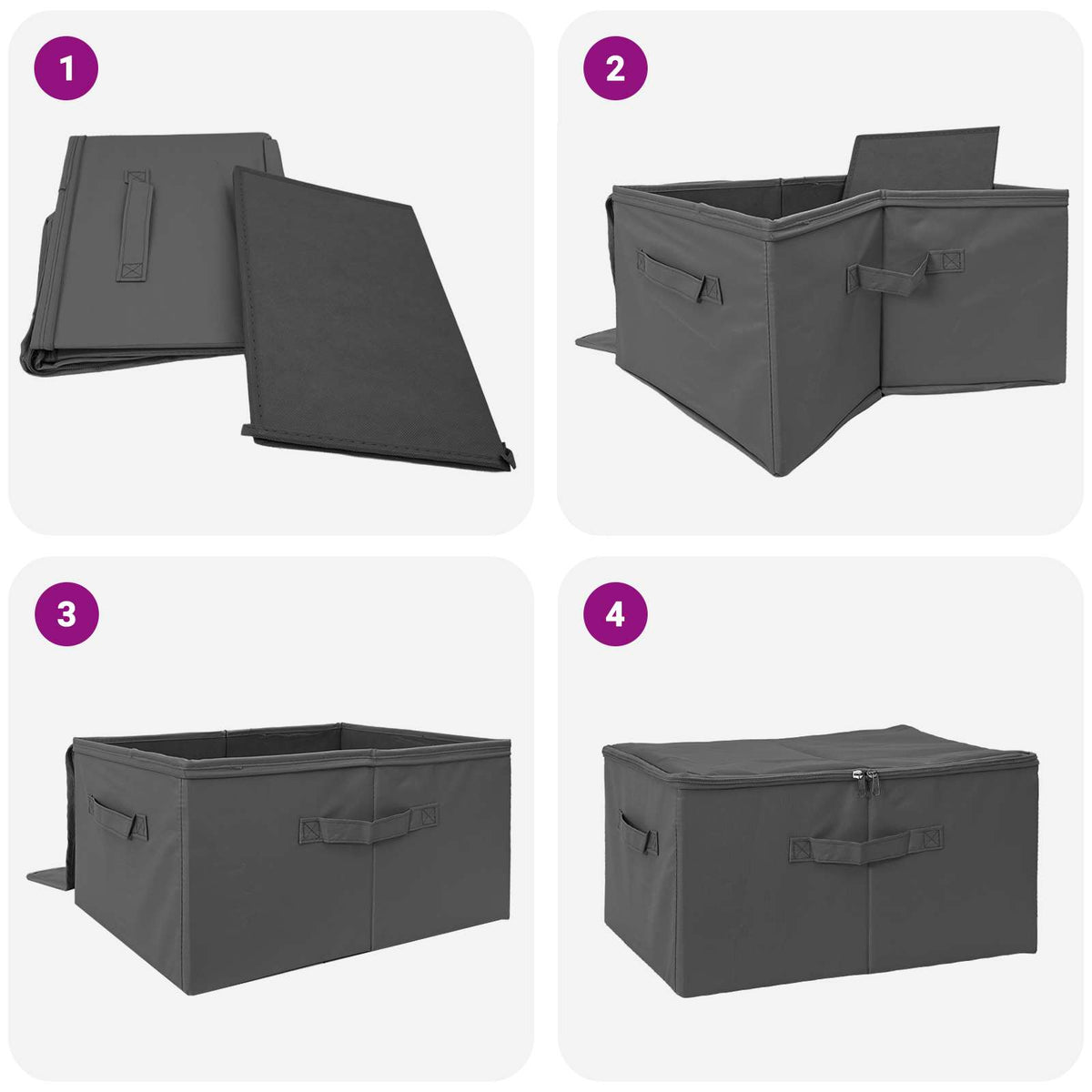 Storage Box 24 pcs Non-woven fabric 50 x 30 x 25 cm 37.5 L