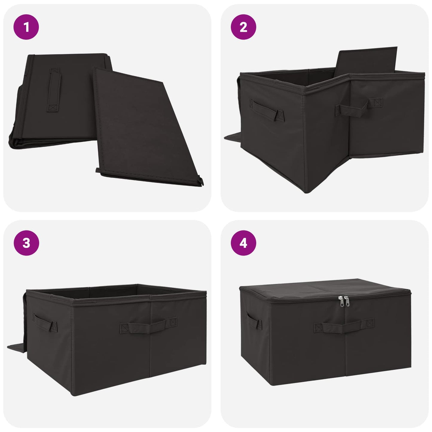 Storage Box Anthracite 55 x 35 x 32 cm Non-woven fabric