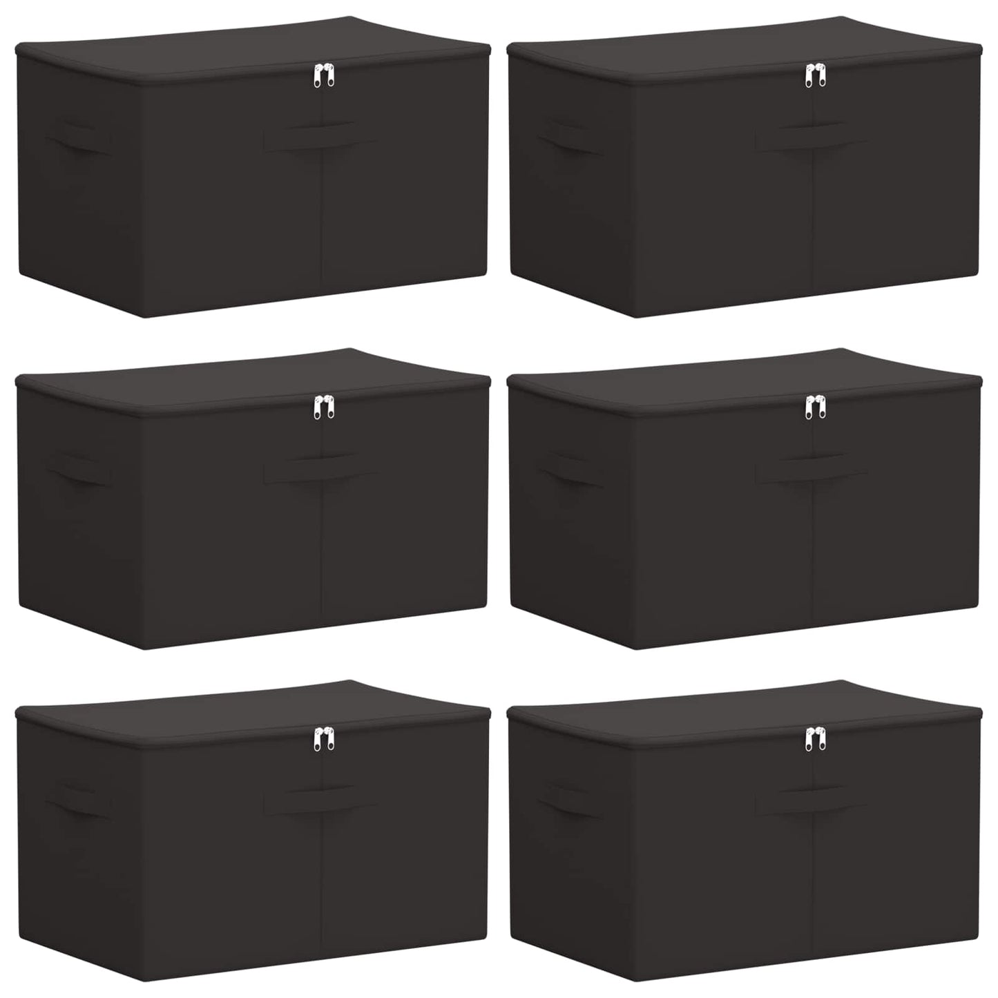 Storage Box 6 pcs Anthracite 55 x 35 x 32 cm Non-woven fabric
