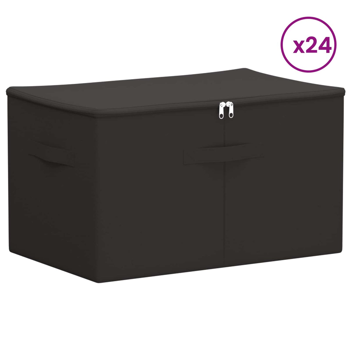 Storage Box 24 pcs Anthracite 55 x 35 x 32 cm Non-woven fabric
