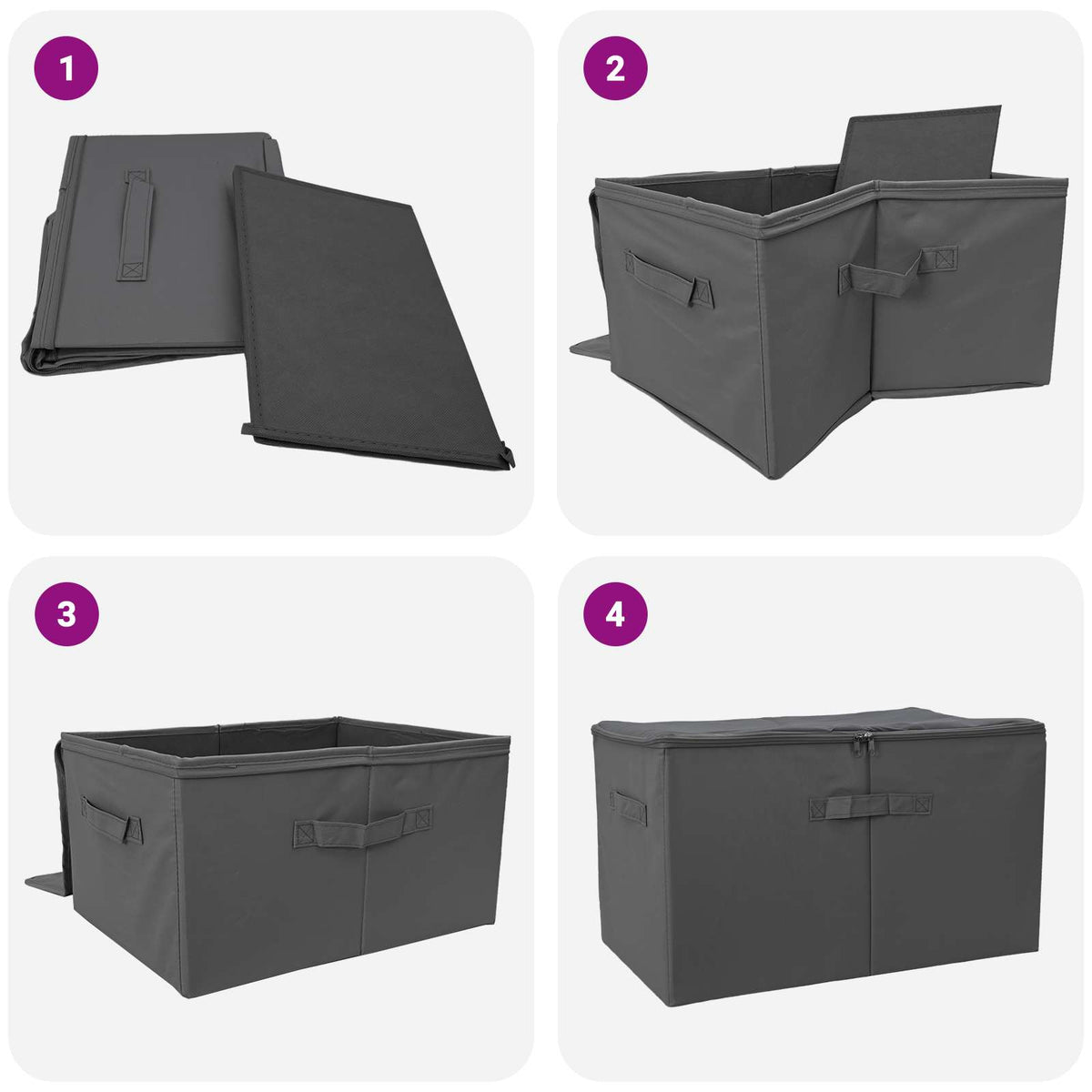 Storage Box 24 pcs Non-woven fabric 60 x 43 x 35 cm 90.3 L