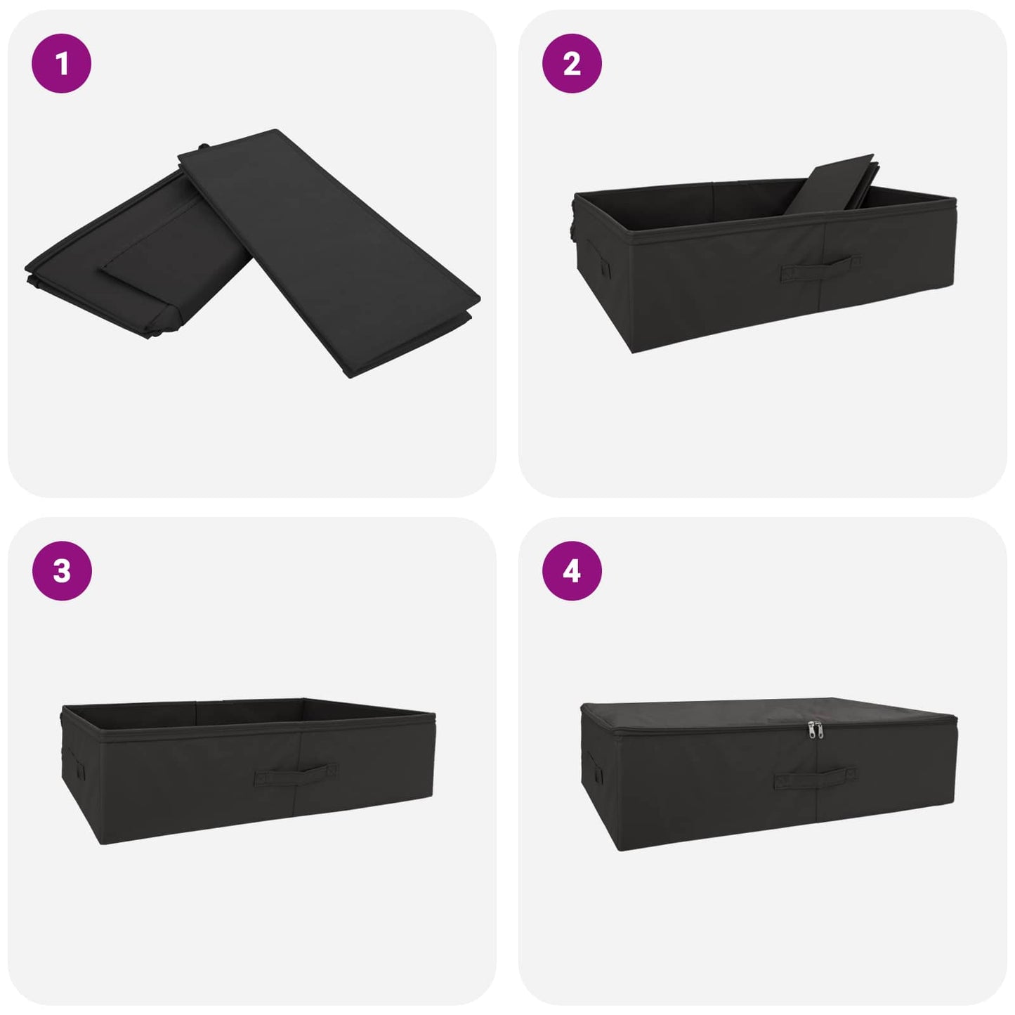 Storage Box 24 pcs Anthracite 70 x 40 x 18 cm Non-woven fabric
