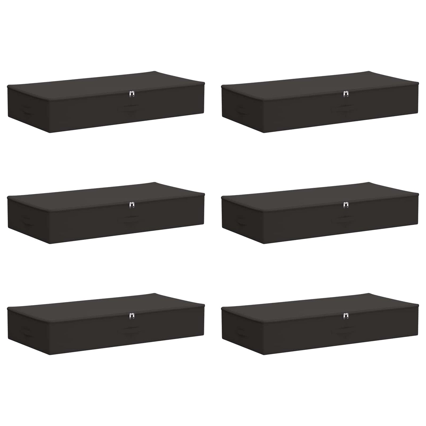 Storage Box 6 pcs Anthracite 90 x 48 x 15 cm Non-woven fabric