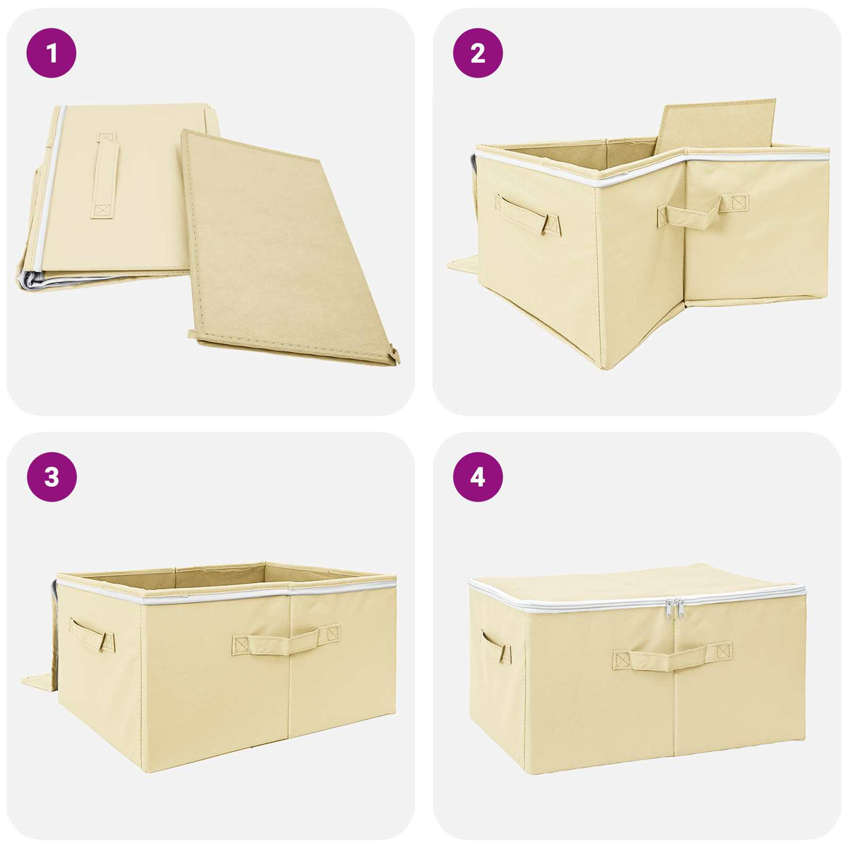 Storage Box 24 pcs Non-woven fabric 43 x 34 x 23 cm 33.6 L