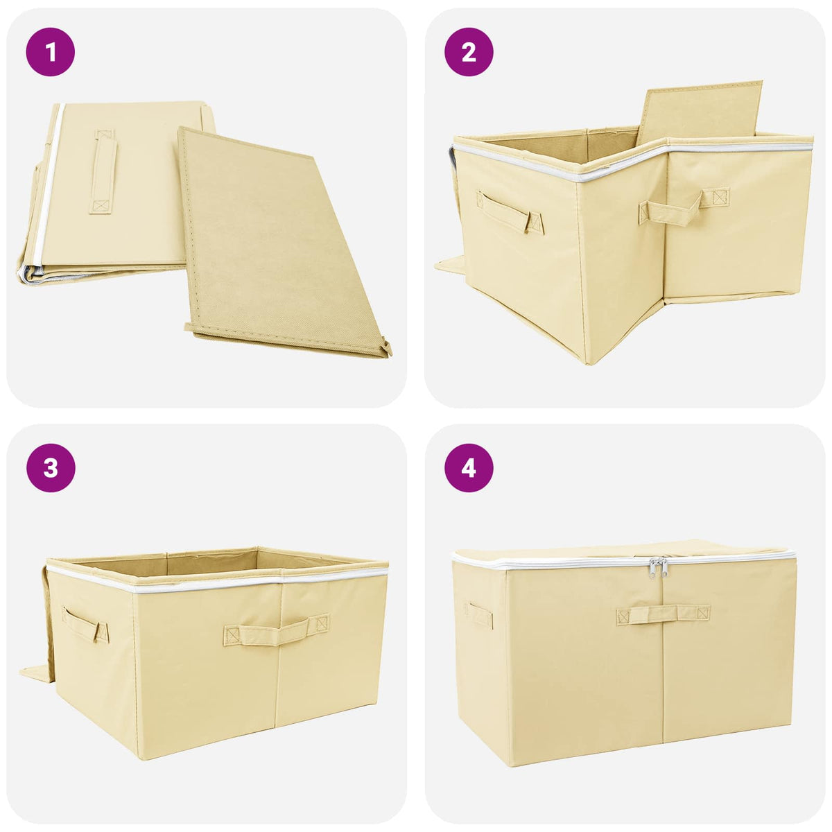 Storage Box 24 pcs Non-woven fabric 55 x 35 x 32 cm 61.6 L