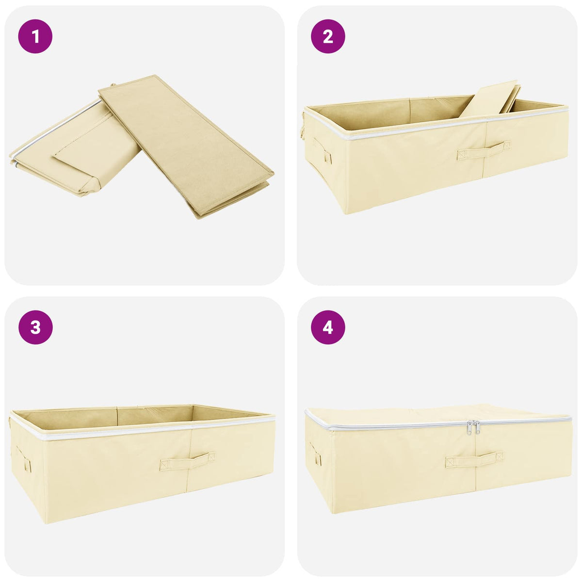 Storage Box 24 pcs Non-woven fabric 70 x 40 x 18 cm 50.4 L