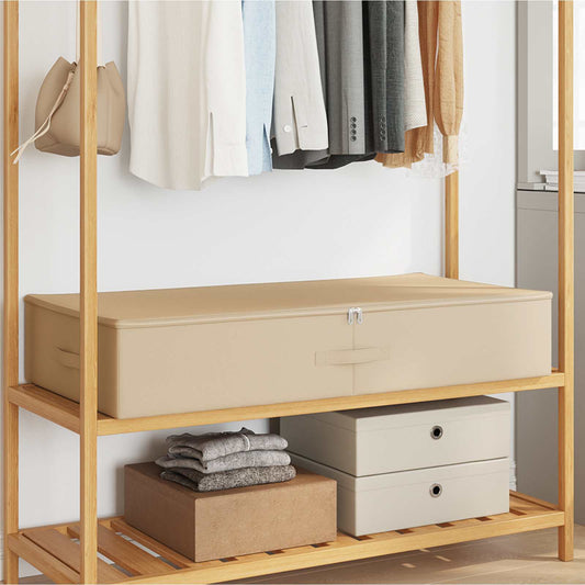 Storage Box 6 pcs Cream 100 x 50 x 18 cm Non-woven fabric