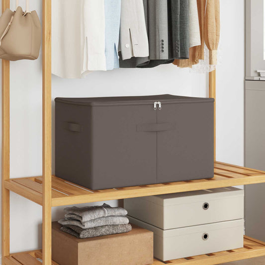 Storage Box 2 pcs Grey 55 x 35 x 32 cm Non-woven fabric